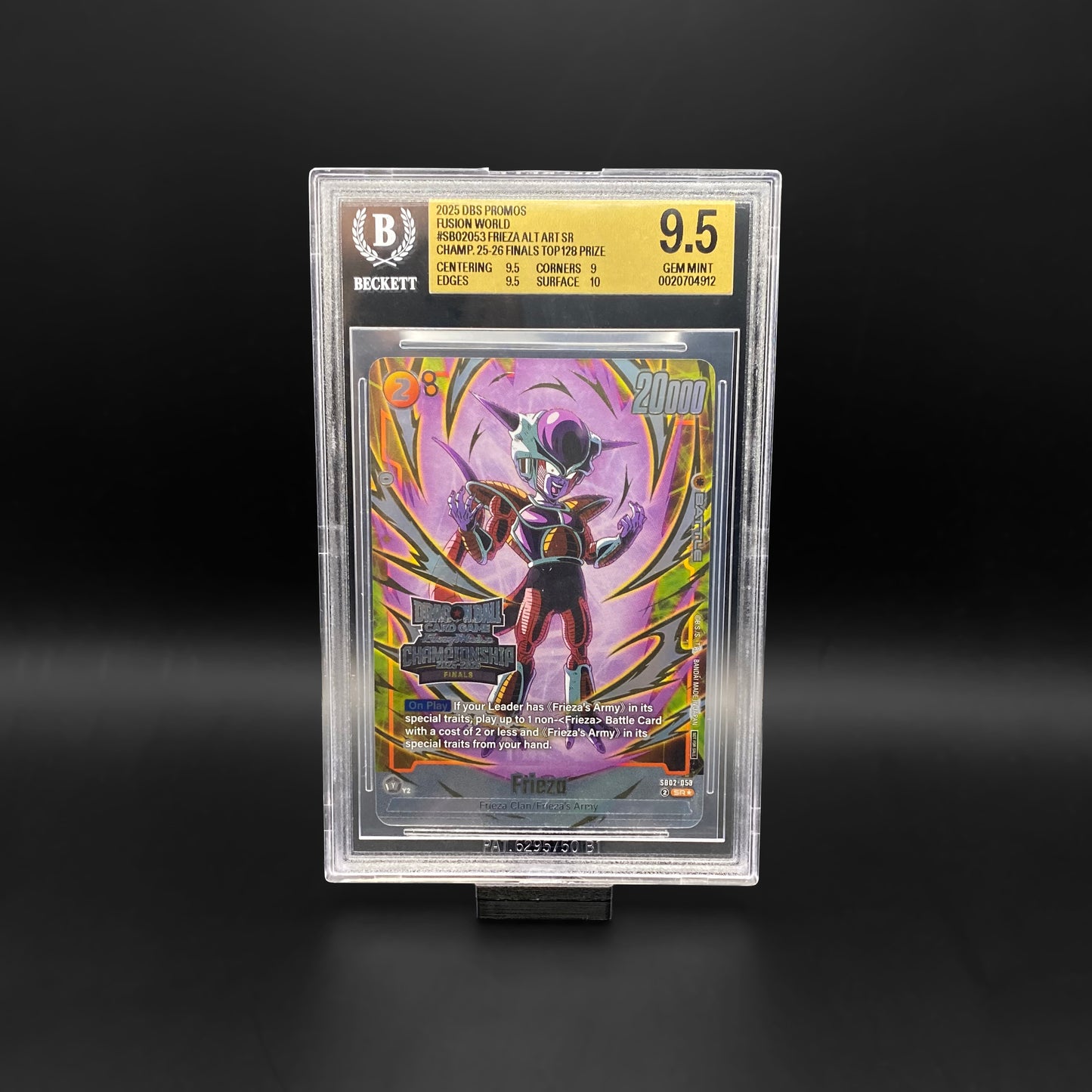 BGS 9.5 / Frieza ALT ART SR SB02-053 Championship Promo