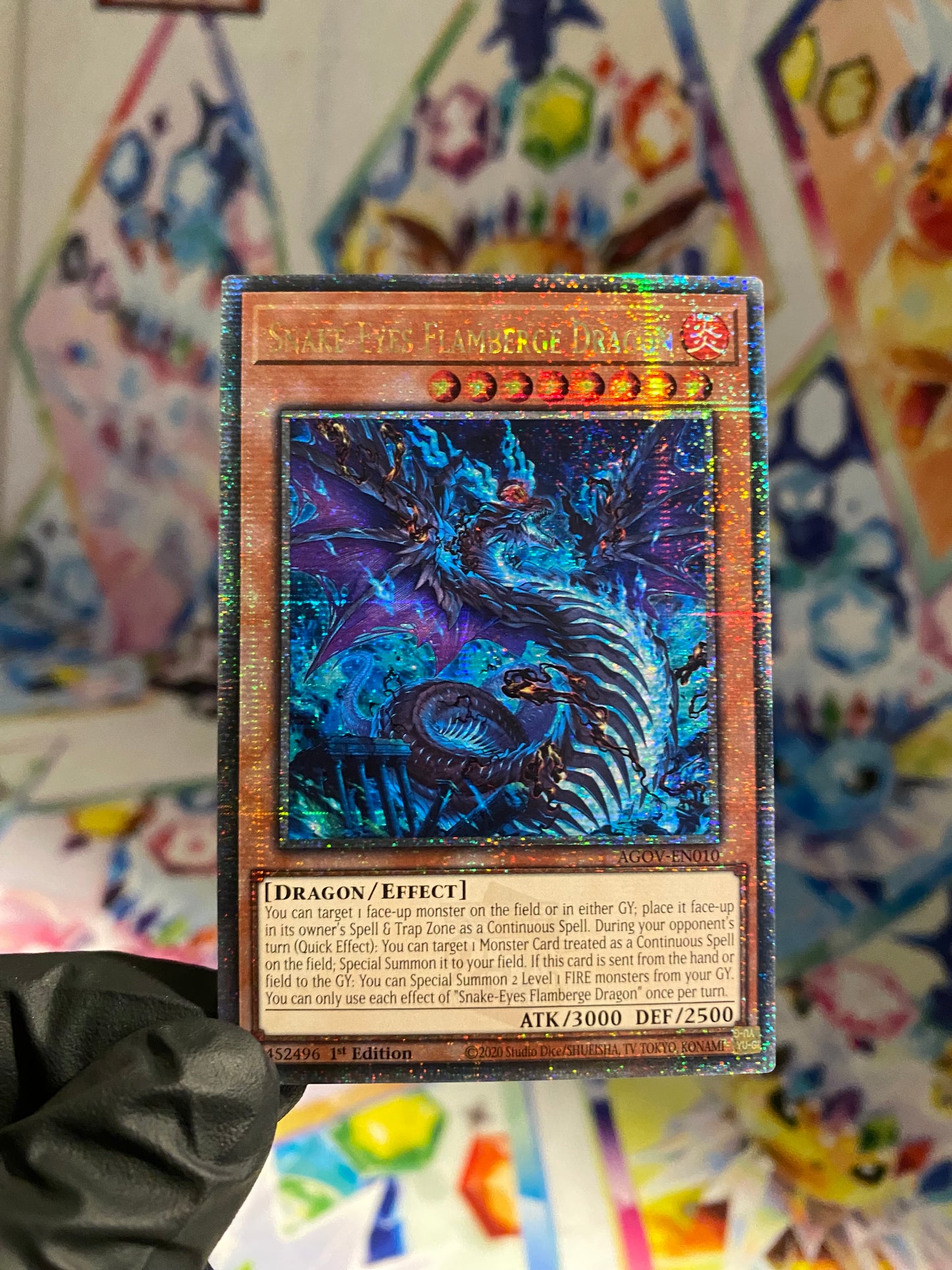 Yu-Gi-Oh! Snake-Eyes Flamberge Dragon (AGOV-EN010) Quarter Century Secret Rare - NM/M