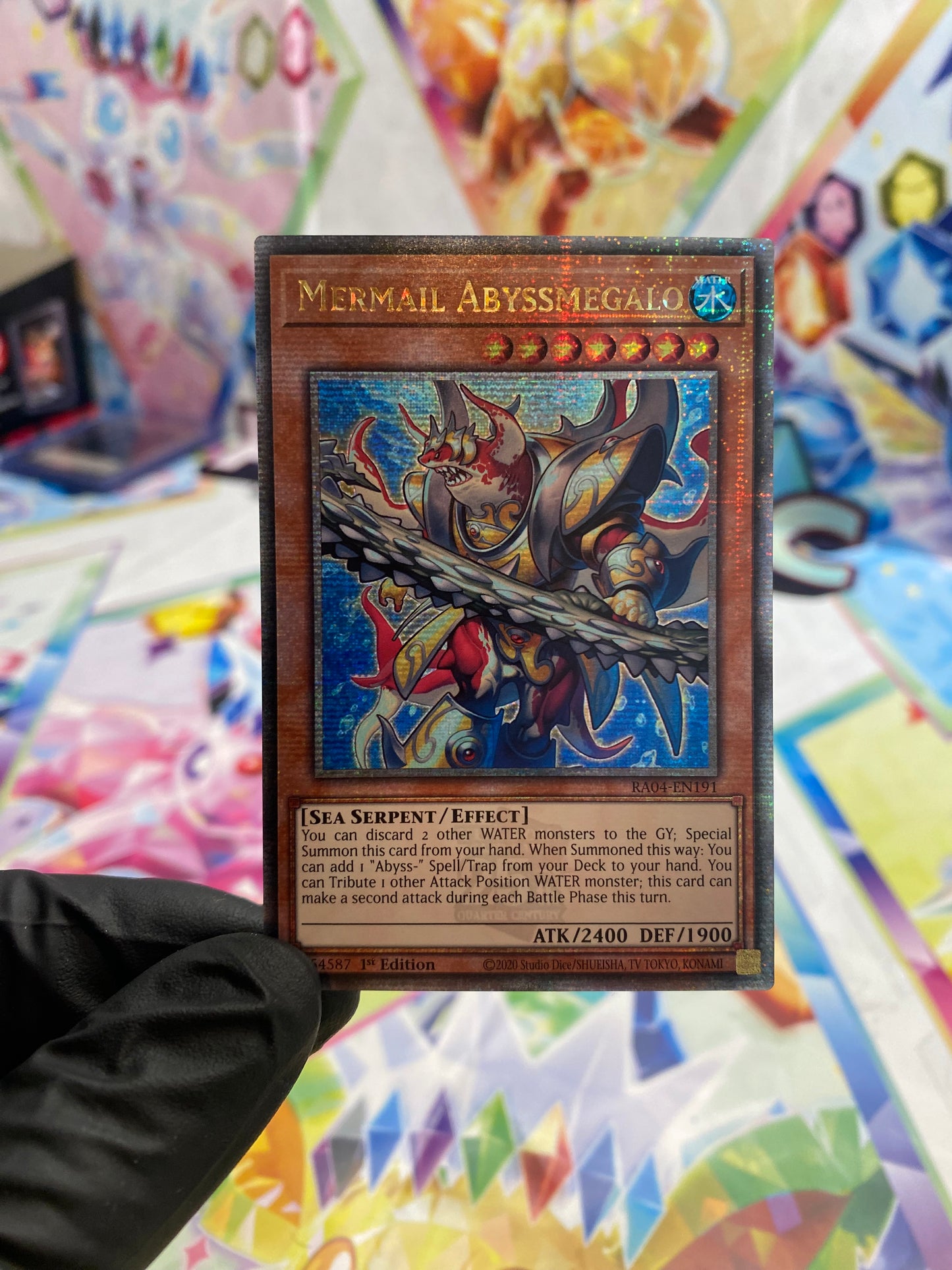 Yu-Gi-Oh! Mermail Abyssmegalo (RA04-EN191) Quarter Century Secret Rare - NM/M