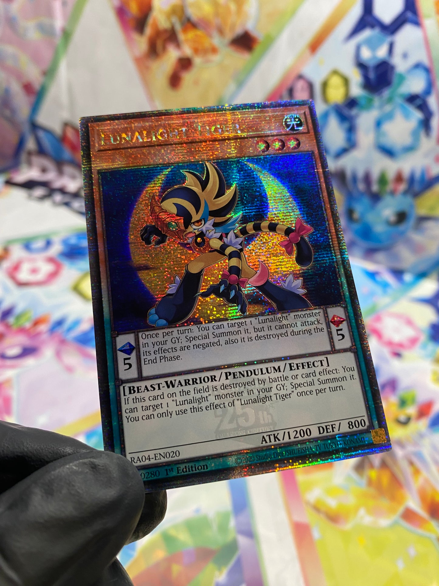 Yu-Gi-Oh! Lunalight Tiger (RA04-EN020) Quarter Century Secret Rare - NM/M
