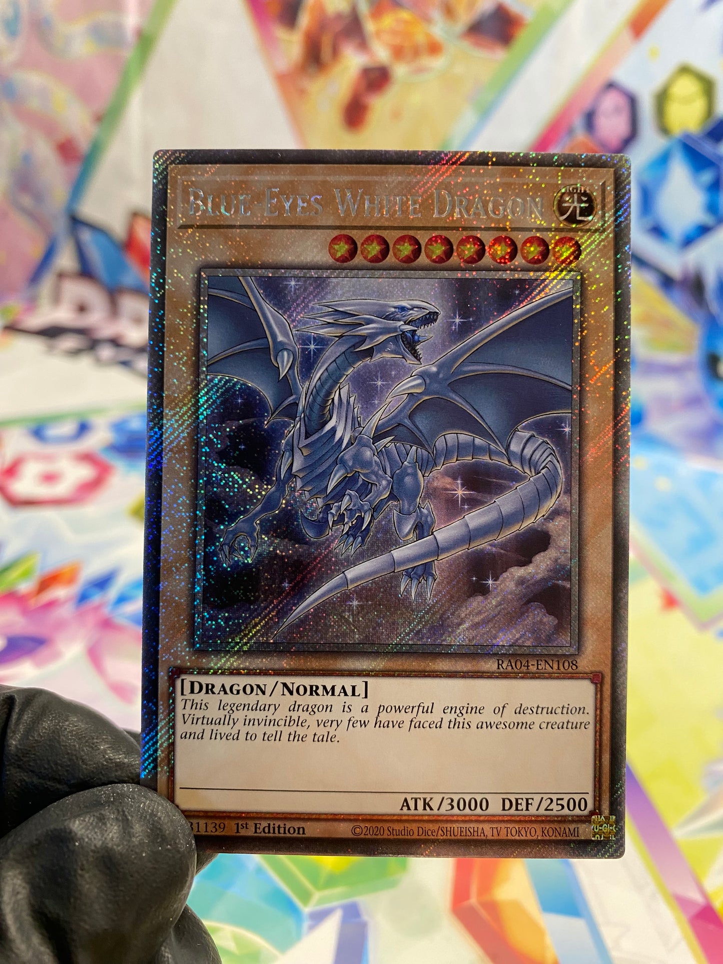 Yu-Gi-Oh! Blue-Eyes White Dragon (RA04-EN108) Platinum Secret Rare - NM/M