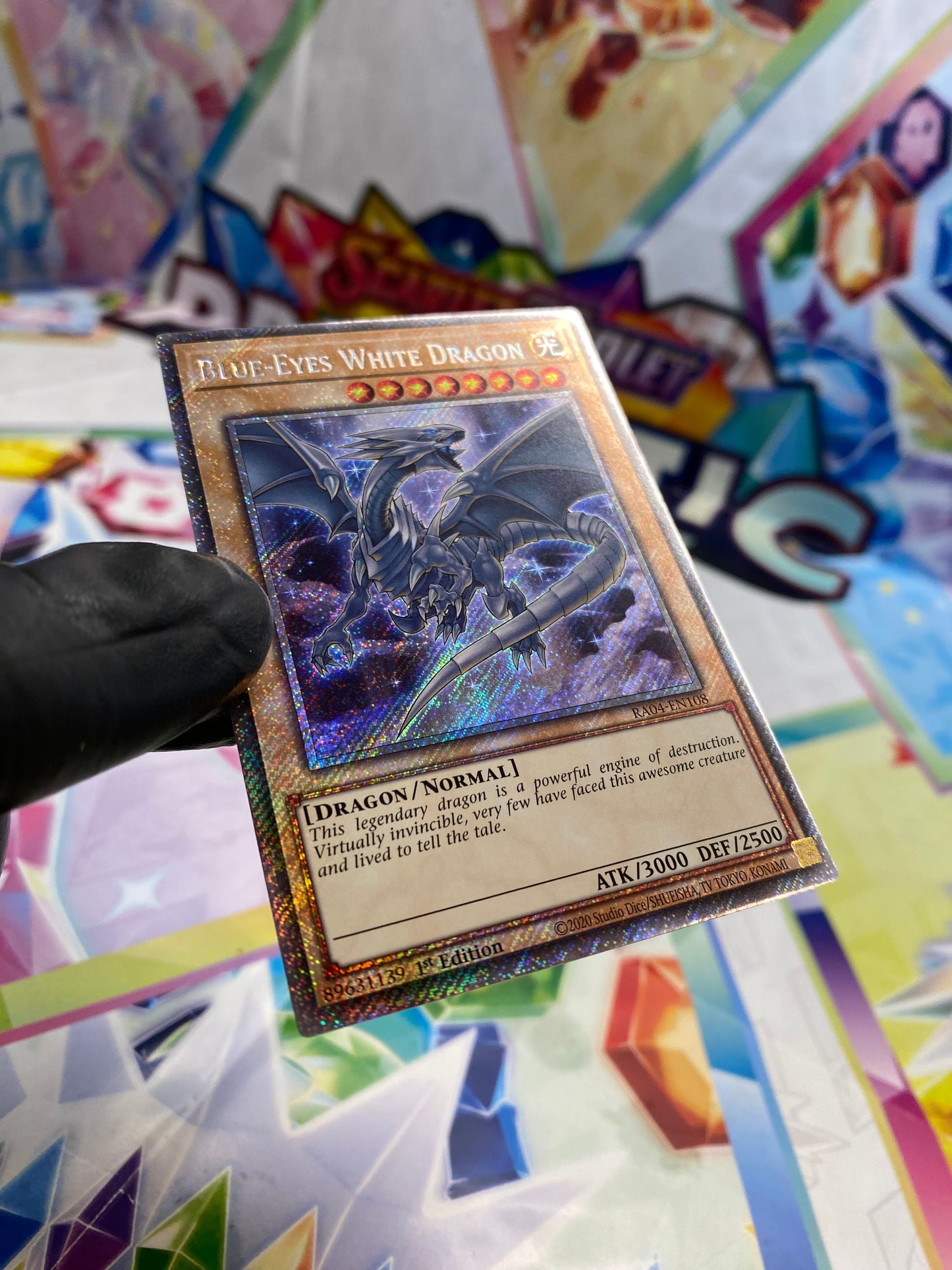 Yu-Gi-Oh! Blue-Eyes White Dragon (RA04-EN108) Platinum Secret Rare - NM/M