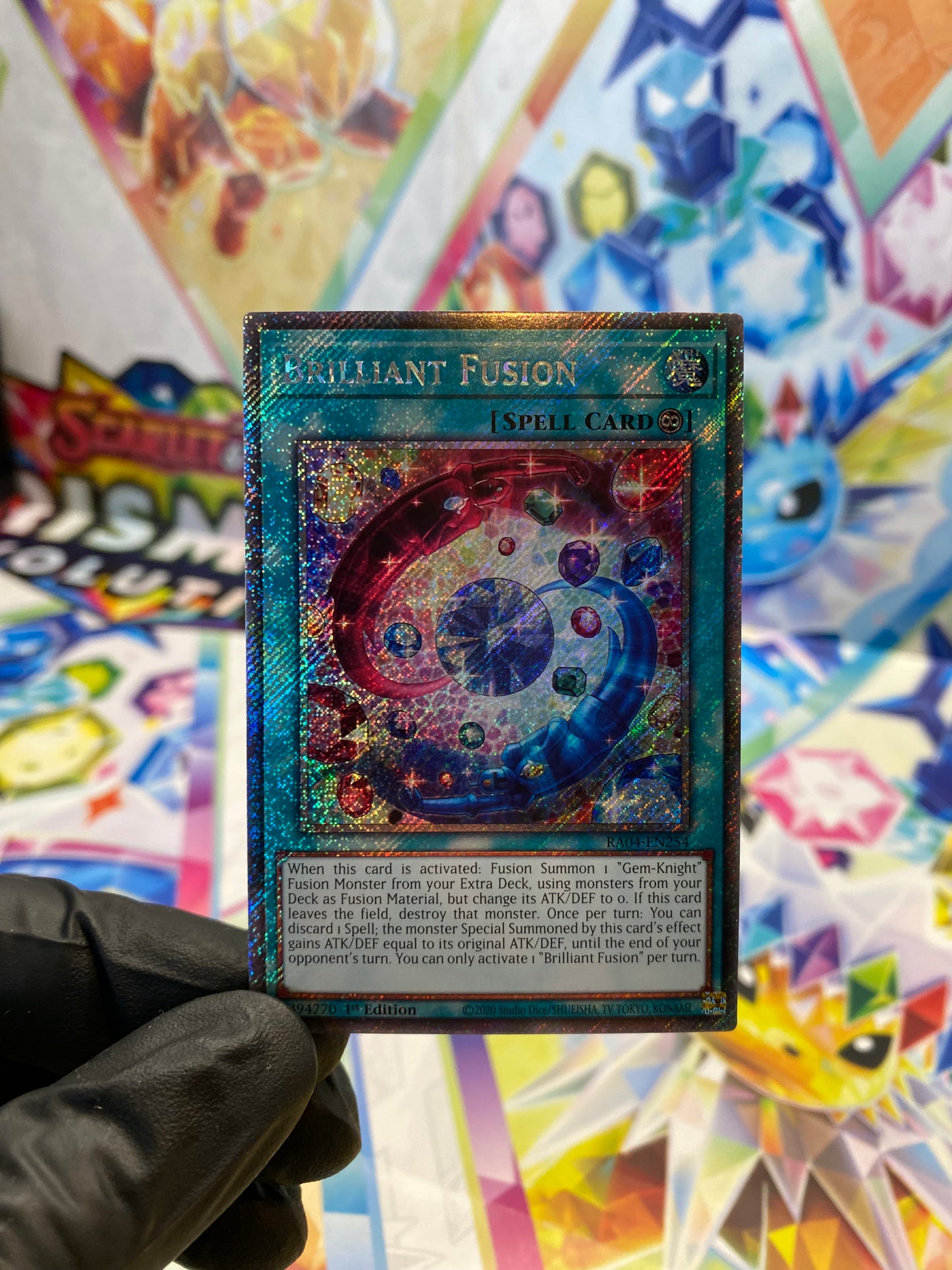 Yu-Gi-Oh! Brilliant Fusion (RA04-EN254) Platinum Secret Rare - NM/M