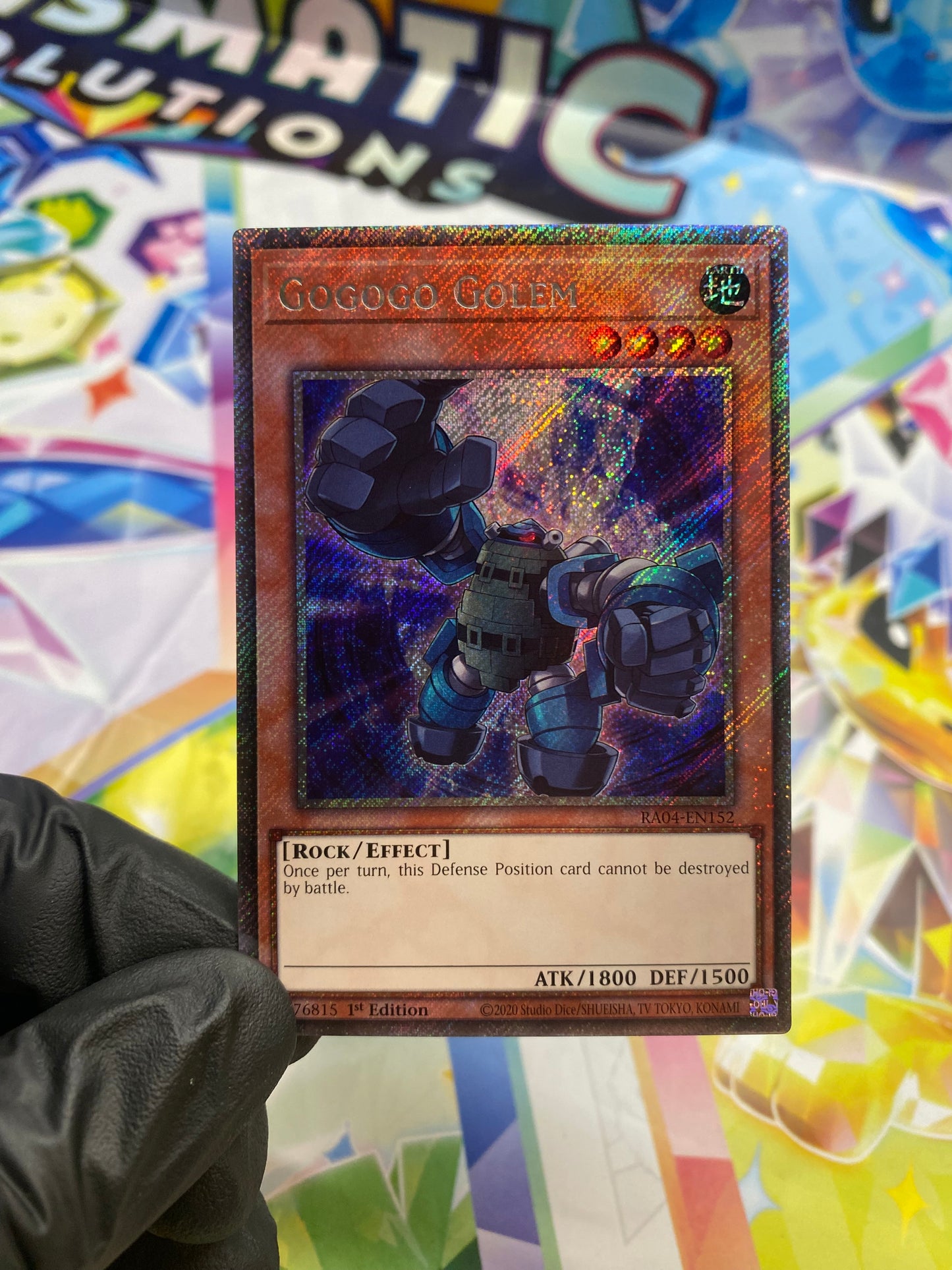 Yu-Gi-Oh! Gogogo Golem (RA04-EN152) Platinum Secret Rare - NM/M