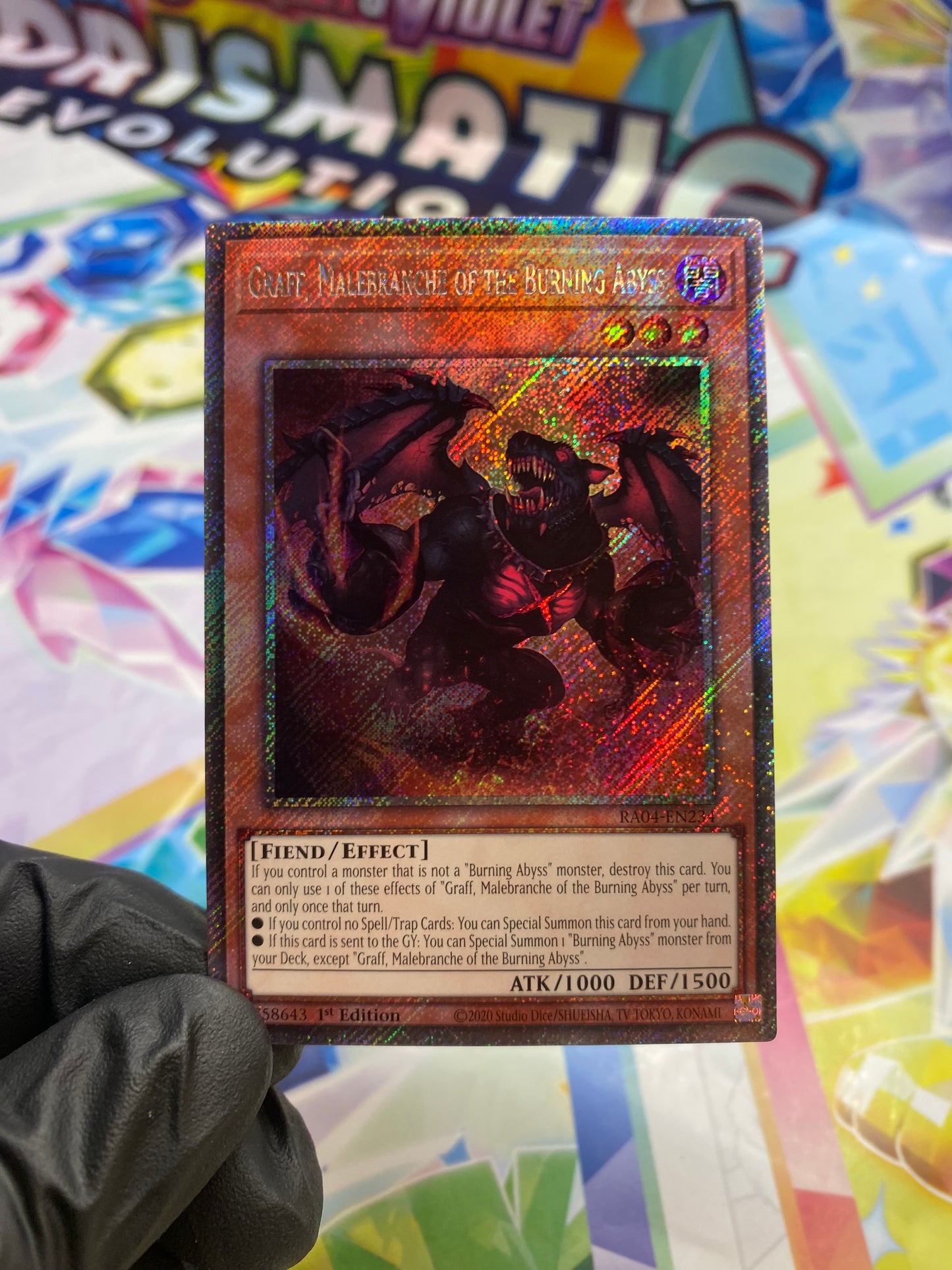 Yu-Gi-Oh! Graff, Malebranche Of The Burning Abyss (RA04-EN234) Platinum Secret Rare - NM/M