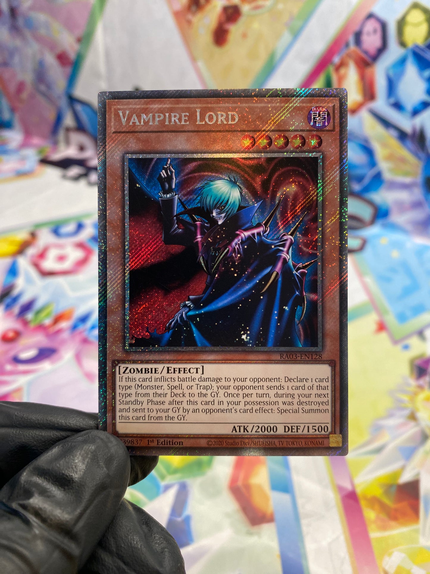 Yu-Gi-Oh! Vampire Lord (RA03-EN128) Platinum Secret Rare - NM/M