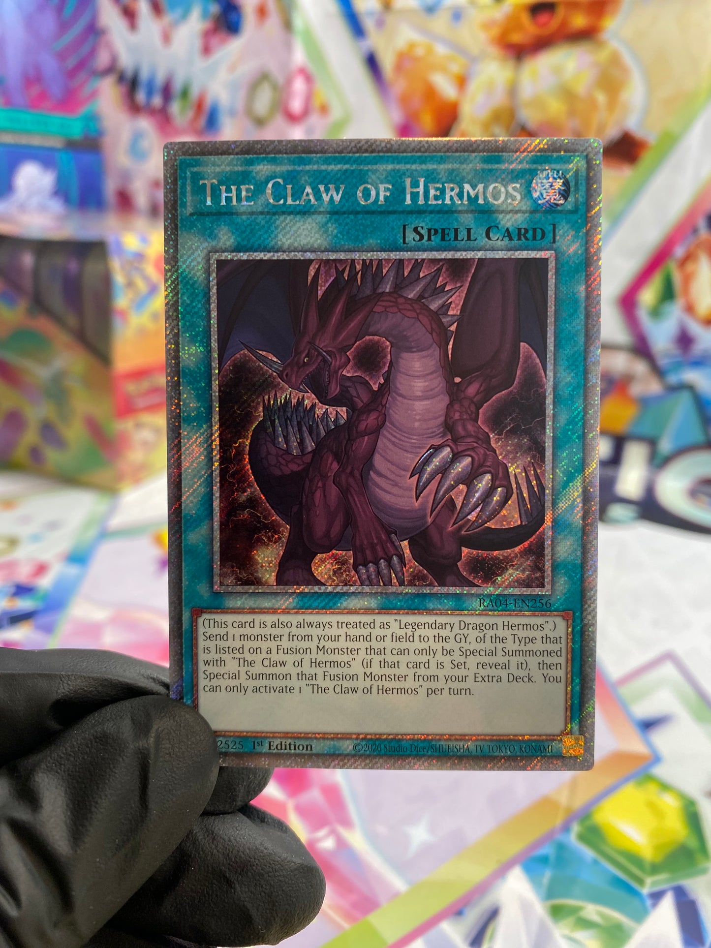 Yu-Gi-Oh! The Claw of Hermos (RA04-EN256) Platinum Secret Rare - NM/M