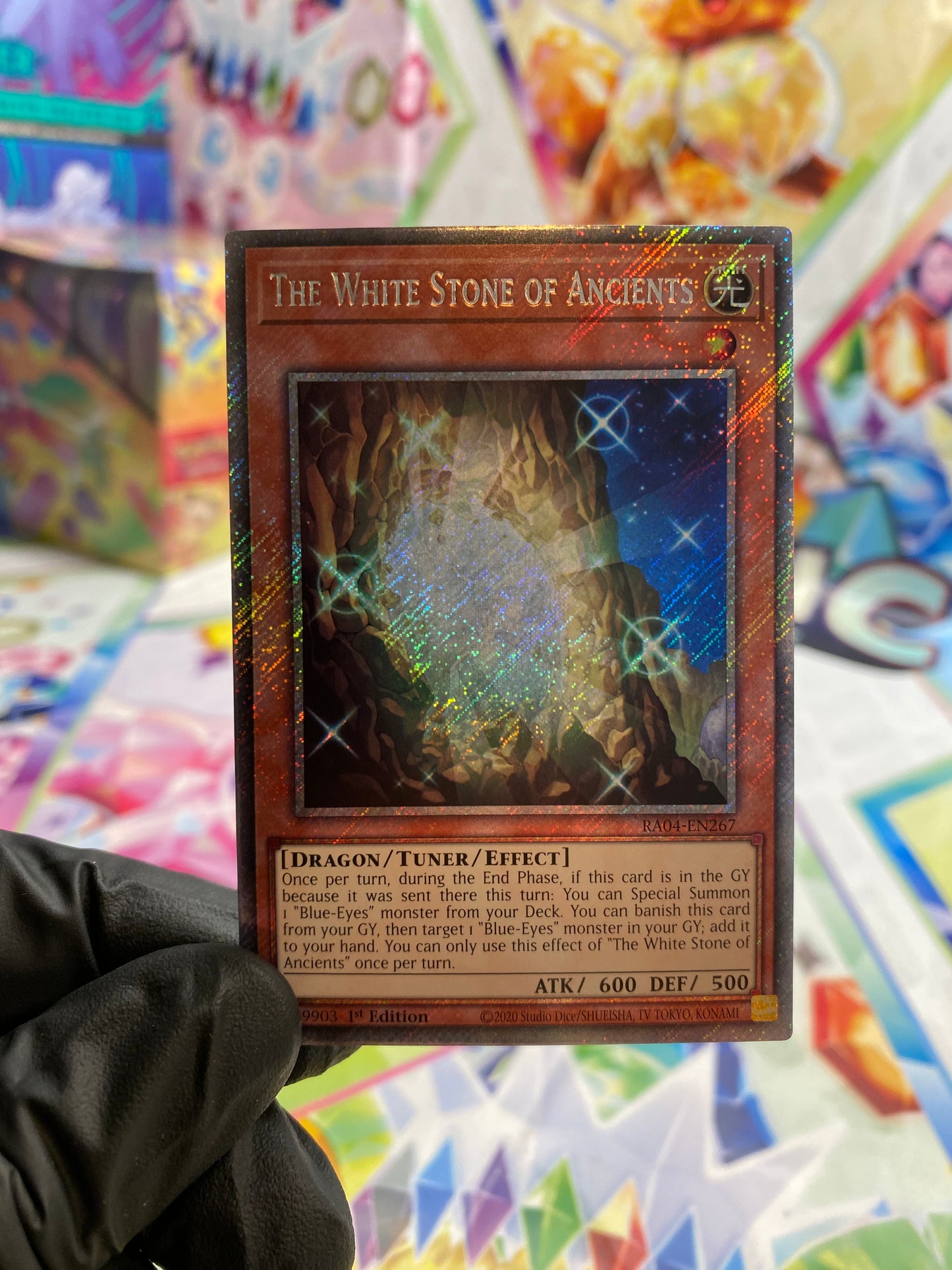 Yu-Gi-Oh! The White Stone Of Ancients (RA04-EN267) Platinum Secret Rare - NM/M