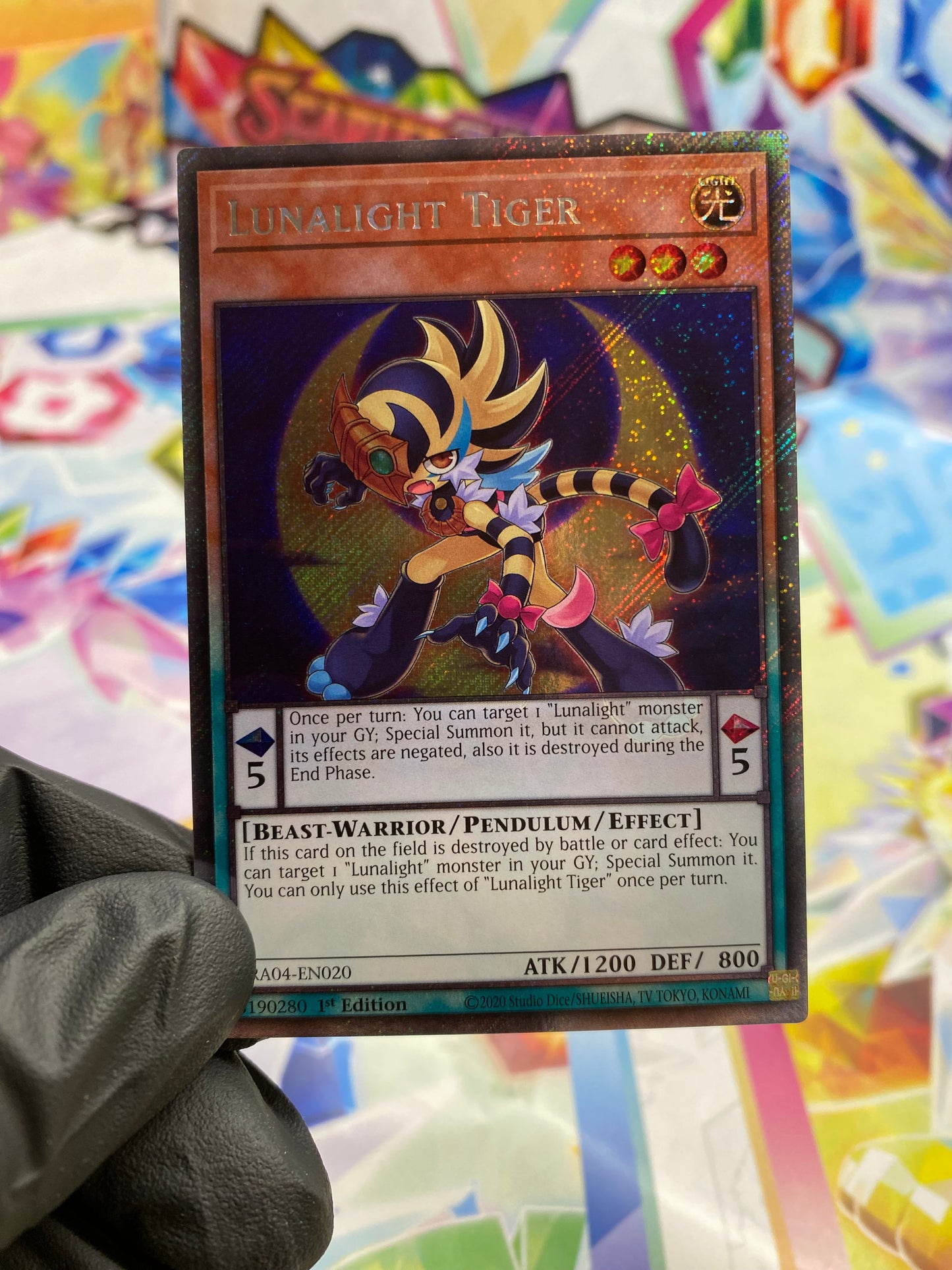 Yu-Gi-Oh! Lunalight Tiger (RA04-EN020) Platinum Secret Rare - NM/M