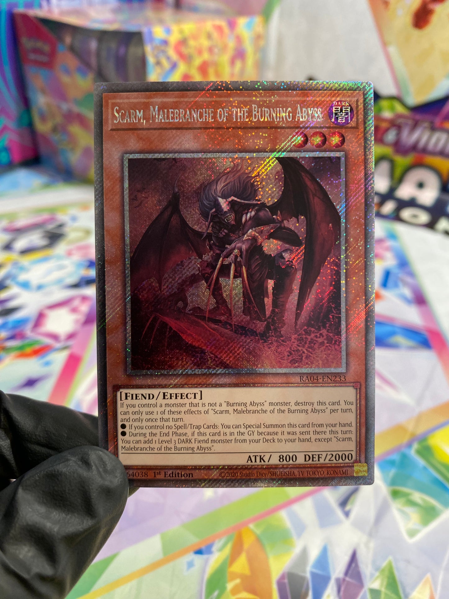 Yu-Gi-Oh! Scarm, Malebranche of the Burning Abyss (RA04-EN233) Platinum Secret Rare - NM/M