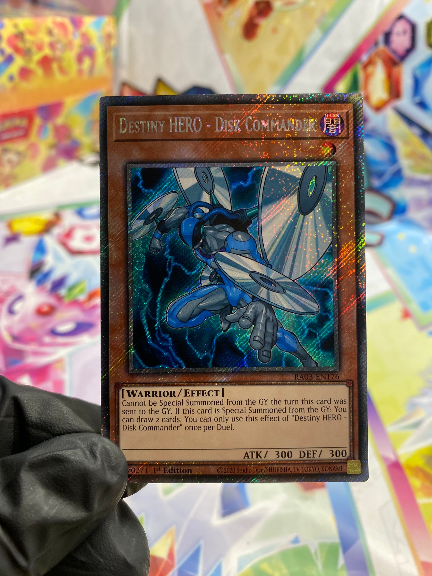 Yu-Gi-Oh! Destiny HERO - Disk Commander (RA03-EN176) Platinum Secret Rare - NM/M
