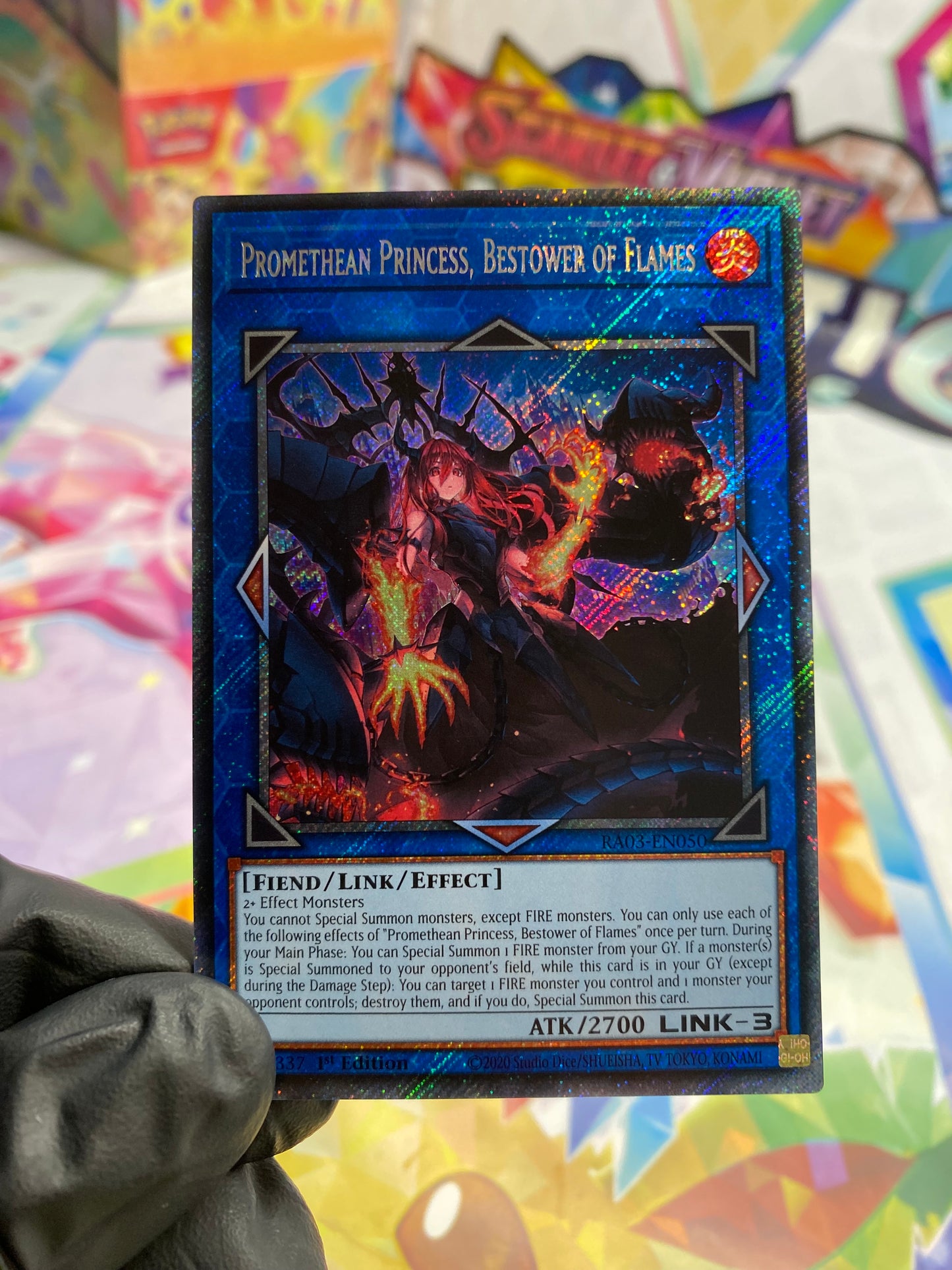 Yu-Gi-Oh! Promethean Princess, Bestower of Flames (RA04-EN050) Platinum Secret Rare - NM/M