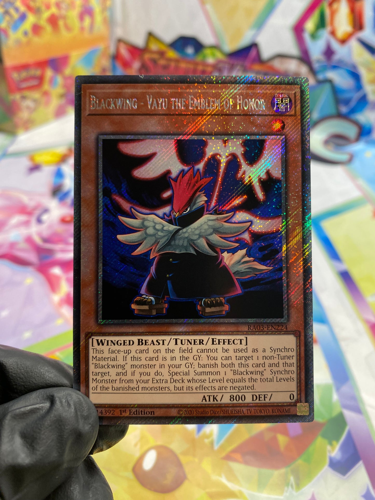 Yu-Gi-Oh! Blackwing - Vayu The Emblem of Honor (RA03-EN224) Platinum Secret Rare - NM/M