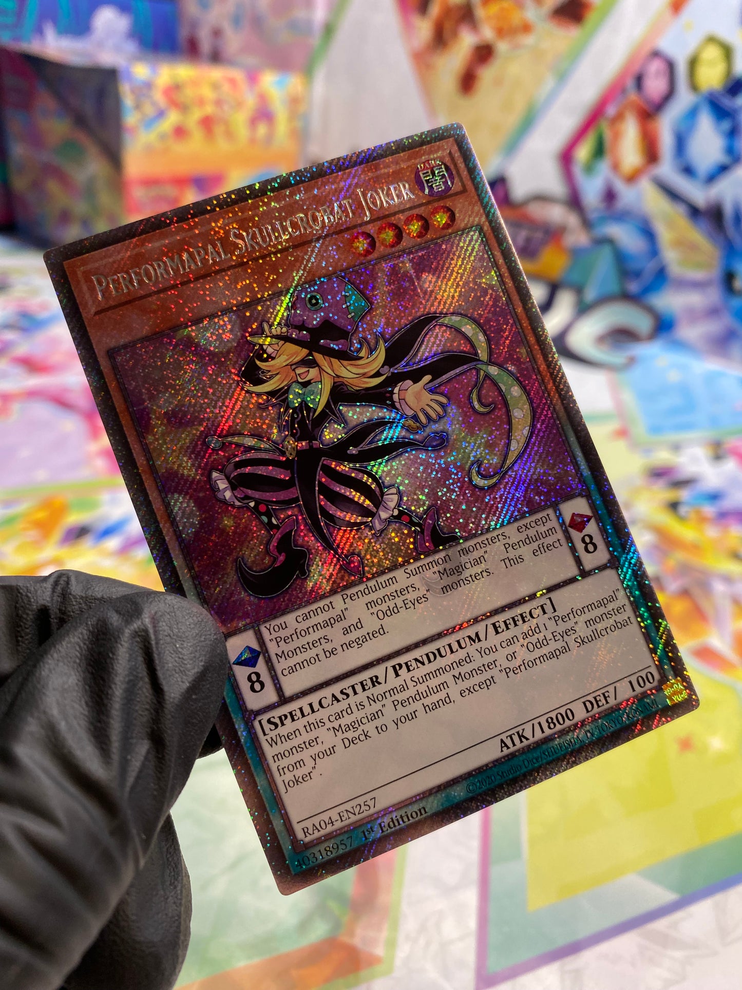 Yu-Gi-Oh! Performapal Skullcrobat Joker (RA04-EN257) Platinum Secret Rare - NM/M