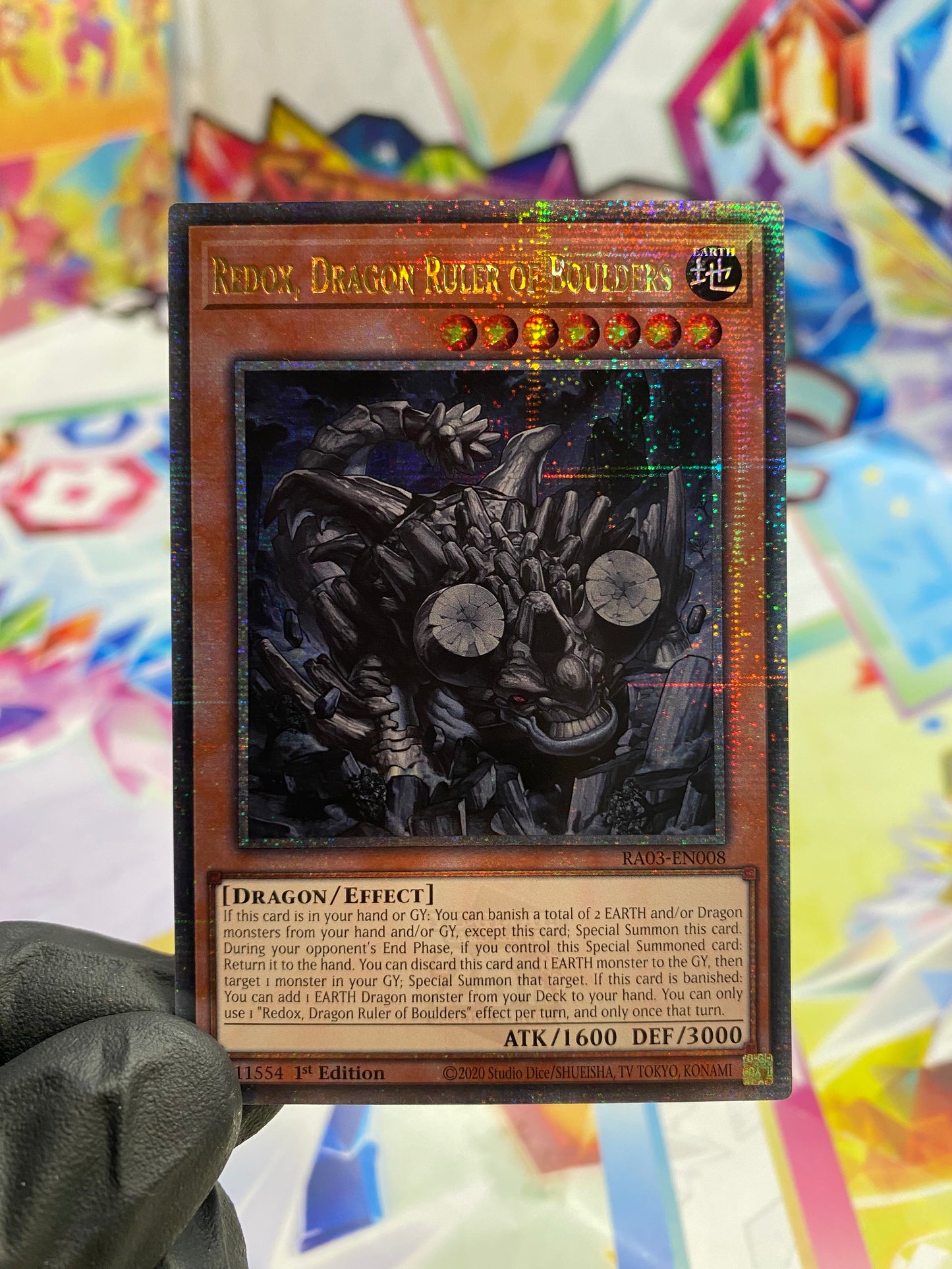 Yu-Gi-Oh! Redox, Dragon Ruler of Boulders (RA03-EN008) Quarter Century Secret Rare - NM/M