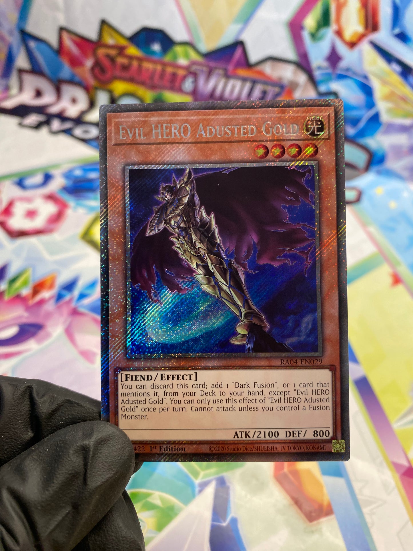 Yu-Gi-Oh! Evil HERO Adusted Gold (RA04-EN029) Platinum Secret Rare - NM/M