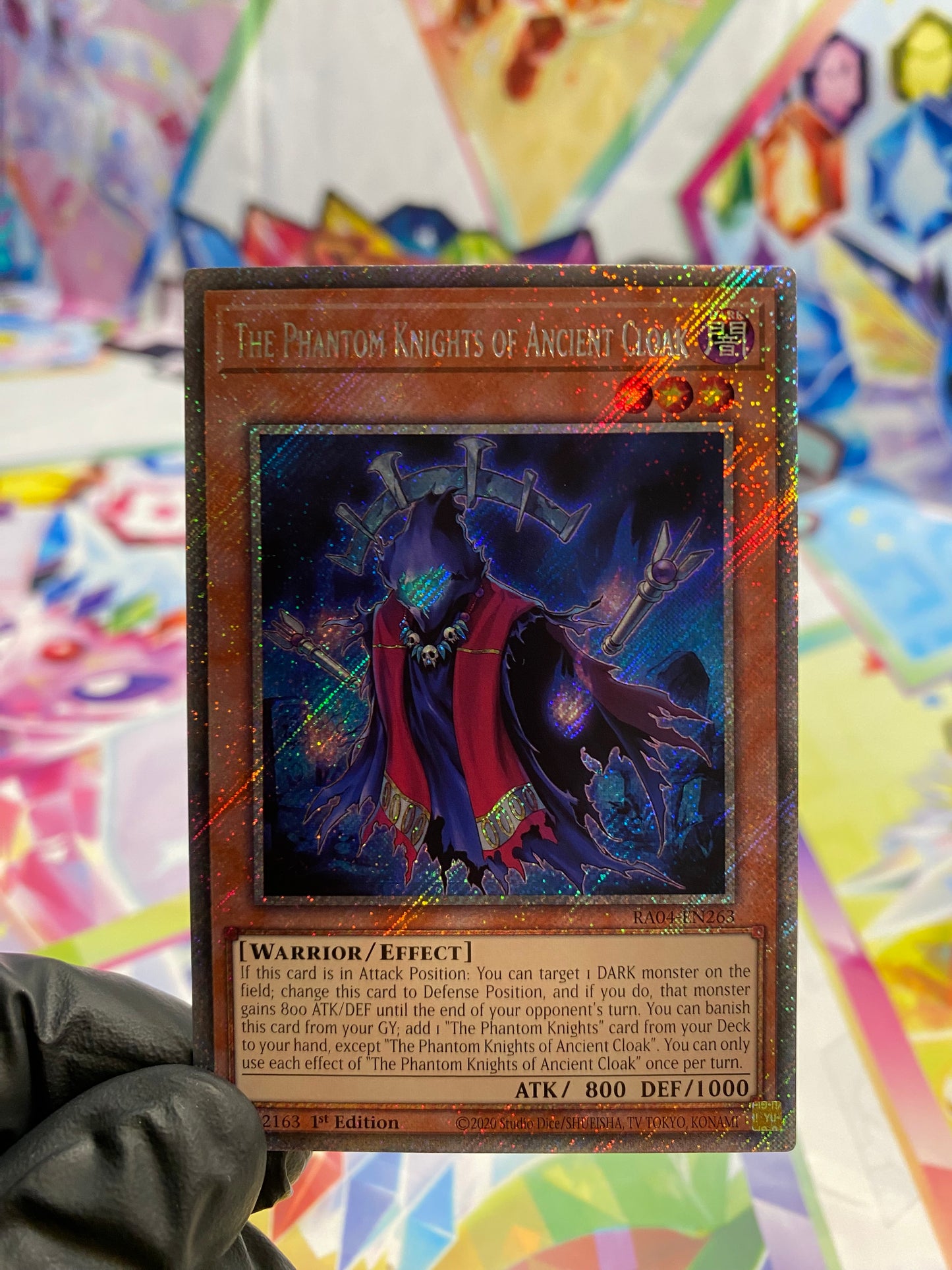 Yu-Gi-Oh! The Phantom Knights of Ancient Cloak (RA04-EN263) Platinum Secret Rare - NM/M