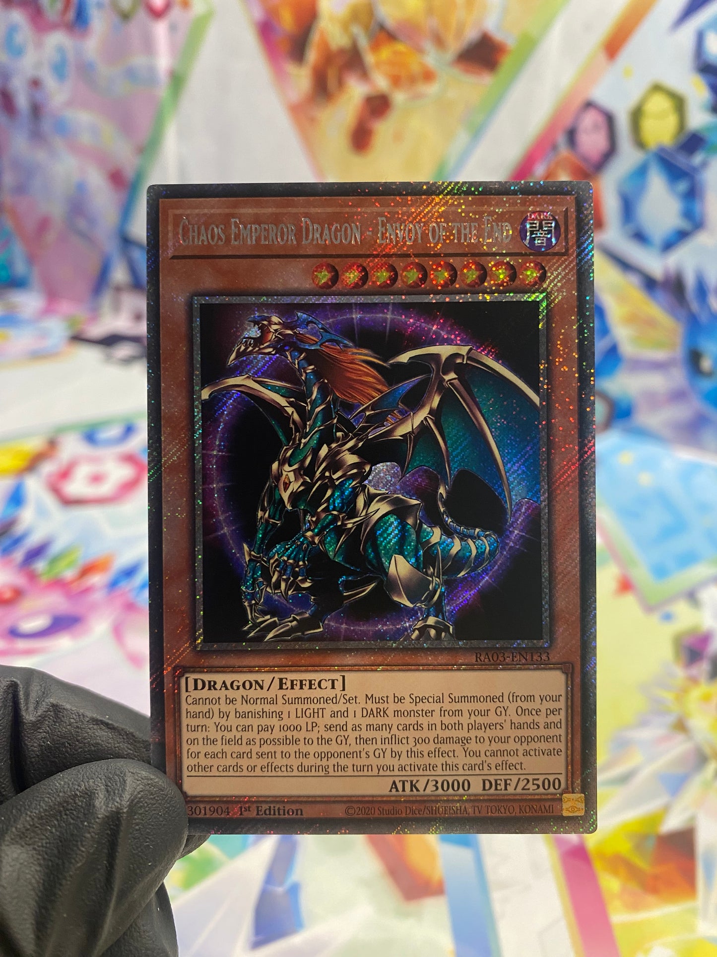 Yu-Gi-Oh! Chaos Emperor Dragon - Envoy of the End (RA03-EN133) Platinum Secret Rare - NM/M