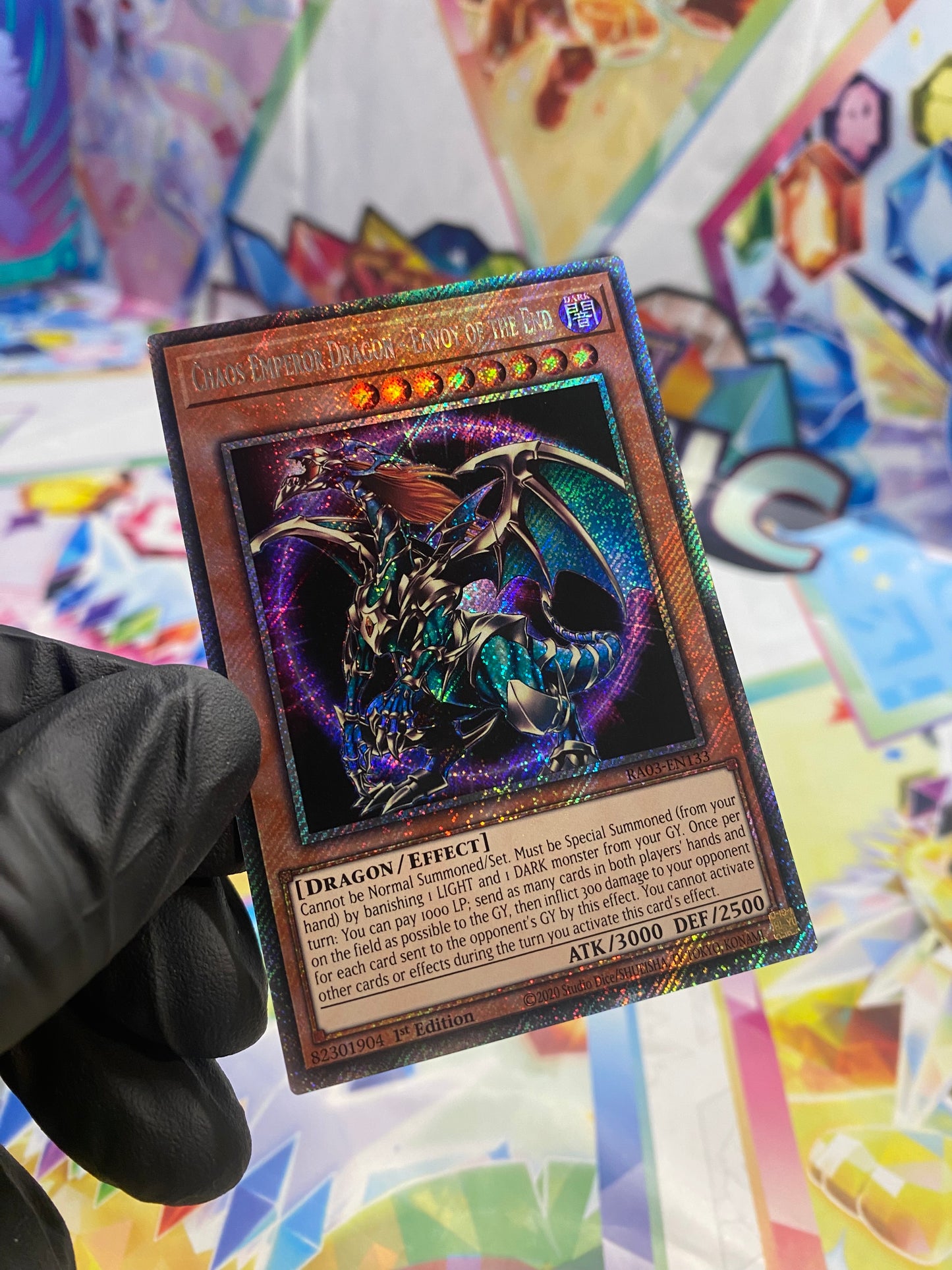 Yu-Gi-Oh! Chaos Emperor Dragon - Envoy of the End (RA03-EN133) Platinum Secret Rare - NM/M