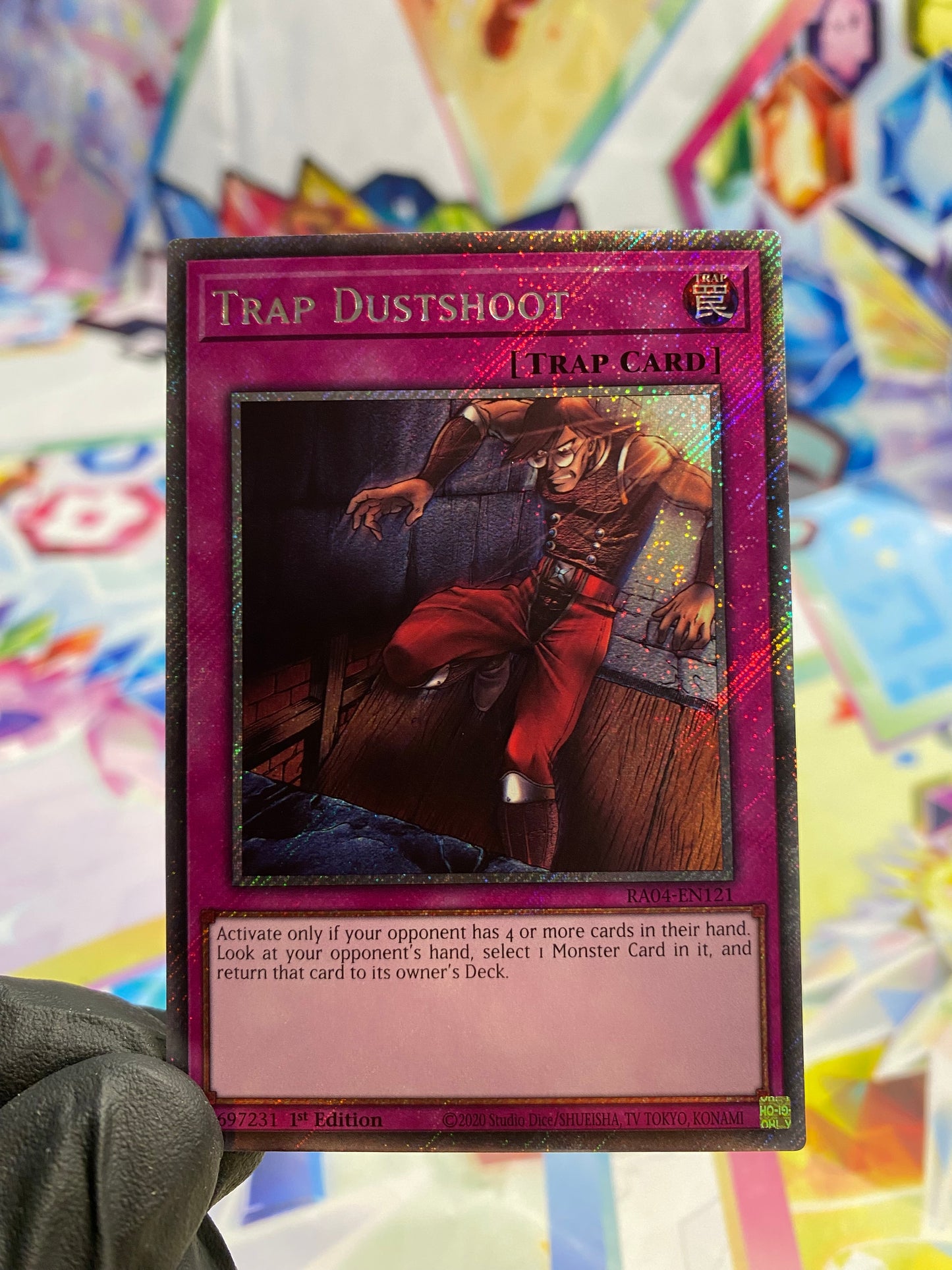 Yu-Gi-Oh! Trap Dustshoot (RA04-EN121) Platinum Secret Rare - NM/M