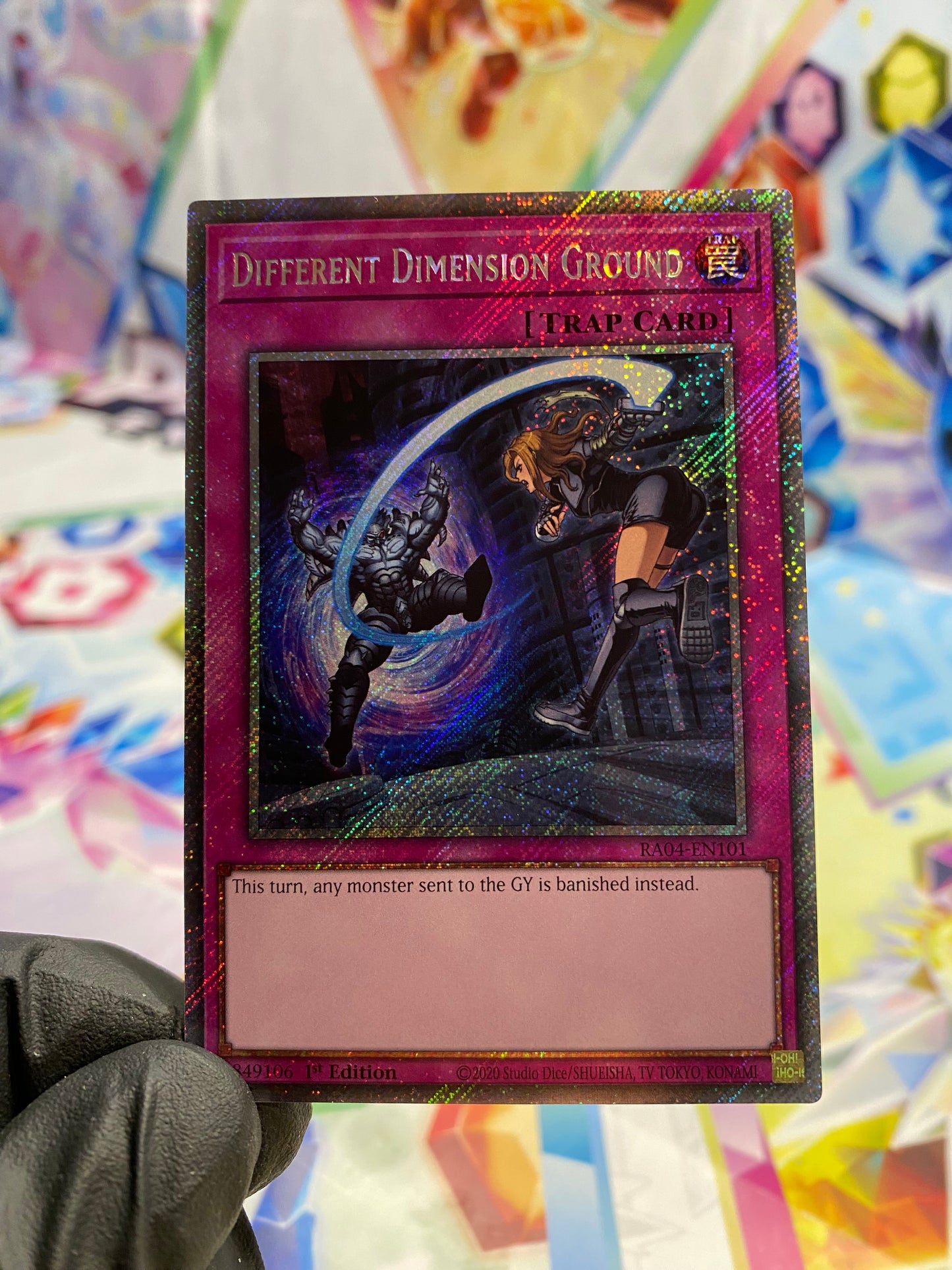 Yu-Gi-Oh! Different Dimension Ground (RA04-EN101) Platinum Secret Rare - NM/M