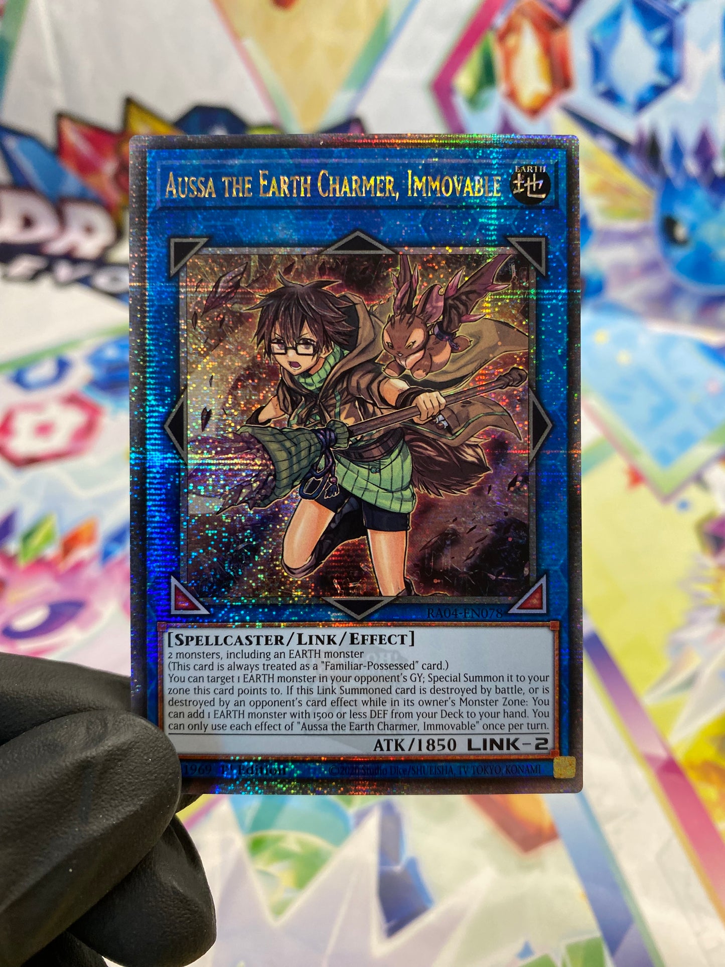Yu-Gi-Oh! Aussa The Earth Charmer, Immovable (RA04-EN078) Quarter Century Secret Rare - NM/M