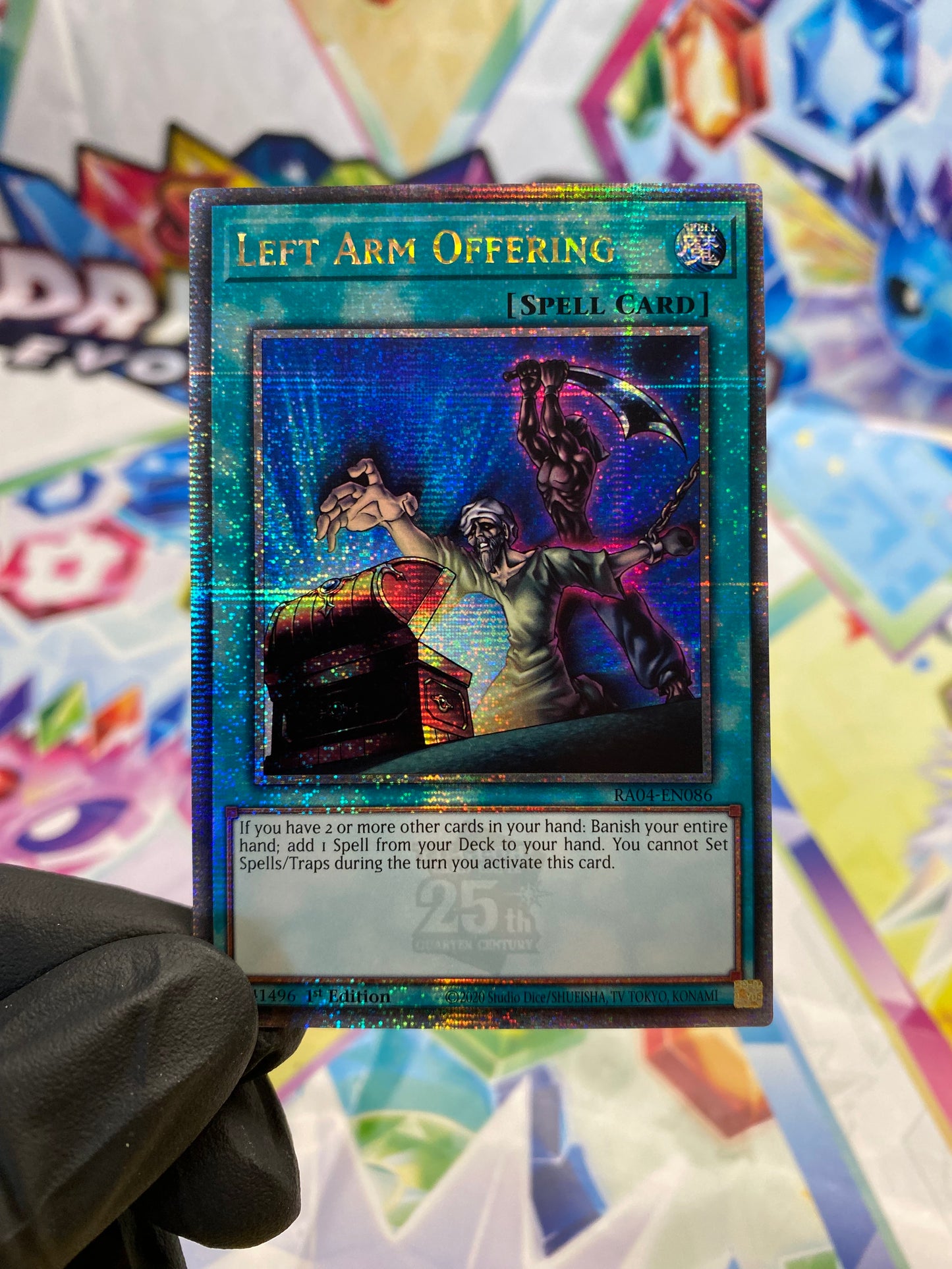 Yu-Gi-Oh! Left Arm Offering (RA04-EN086) Quarter Century Secret Rare - NM/M