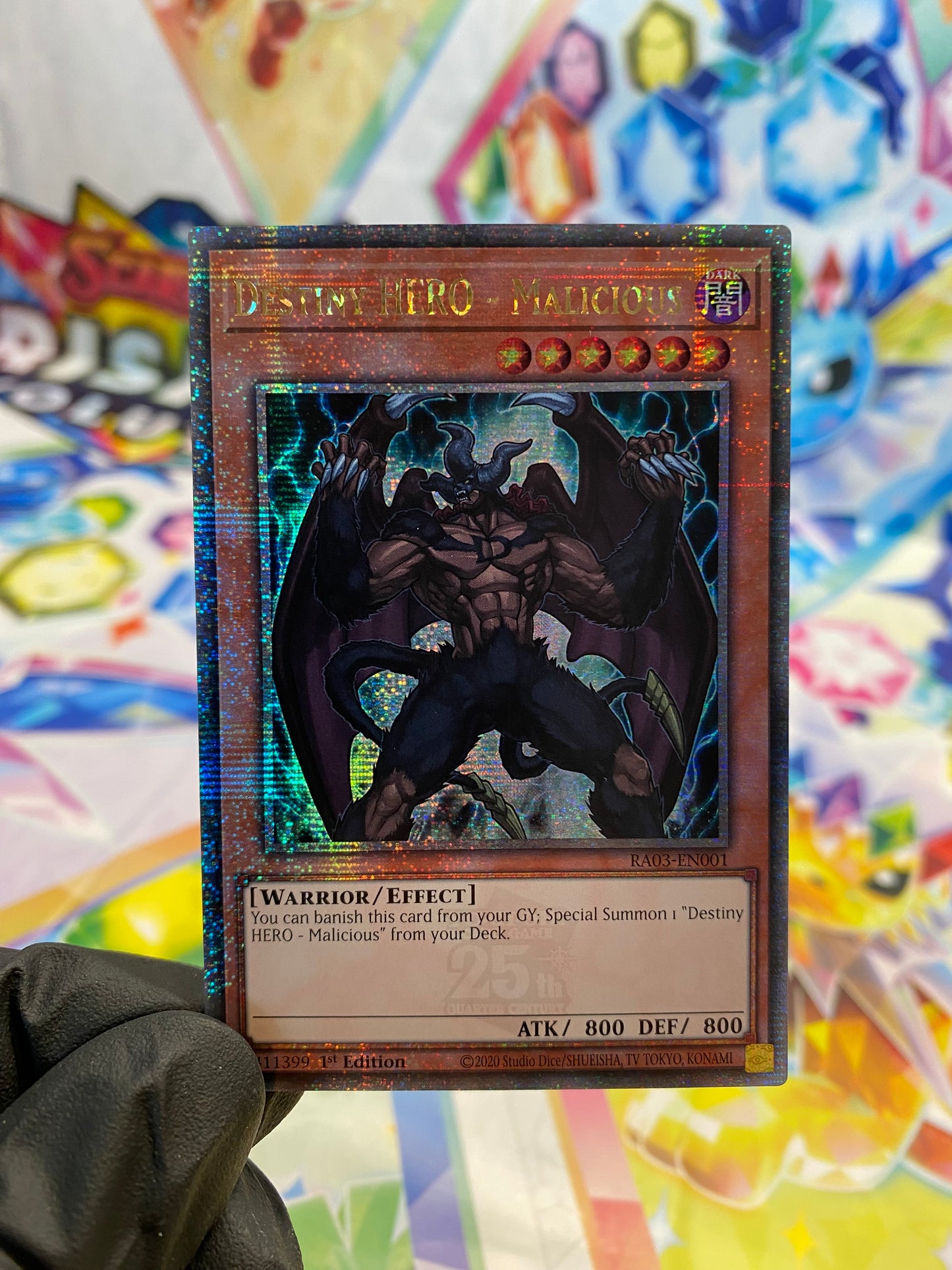 Yu-Gi-Oh! Destiny Hero - Mallicious (RA03-EN001) Quarter Century Secret Rare - NM/M