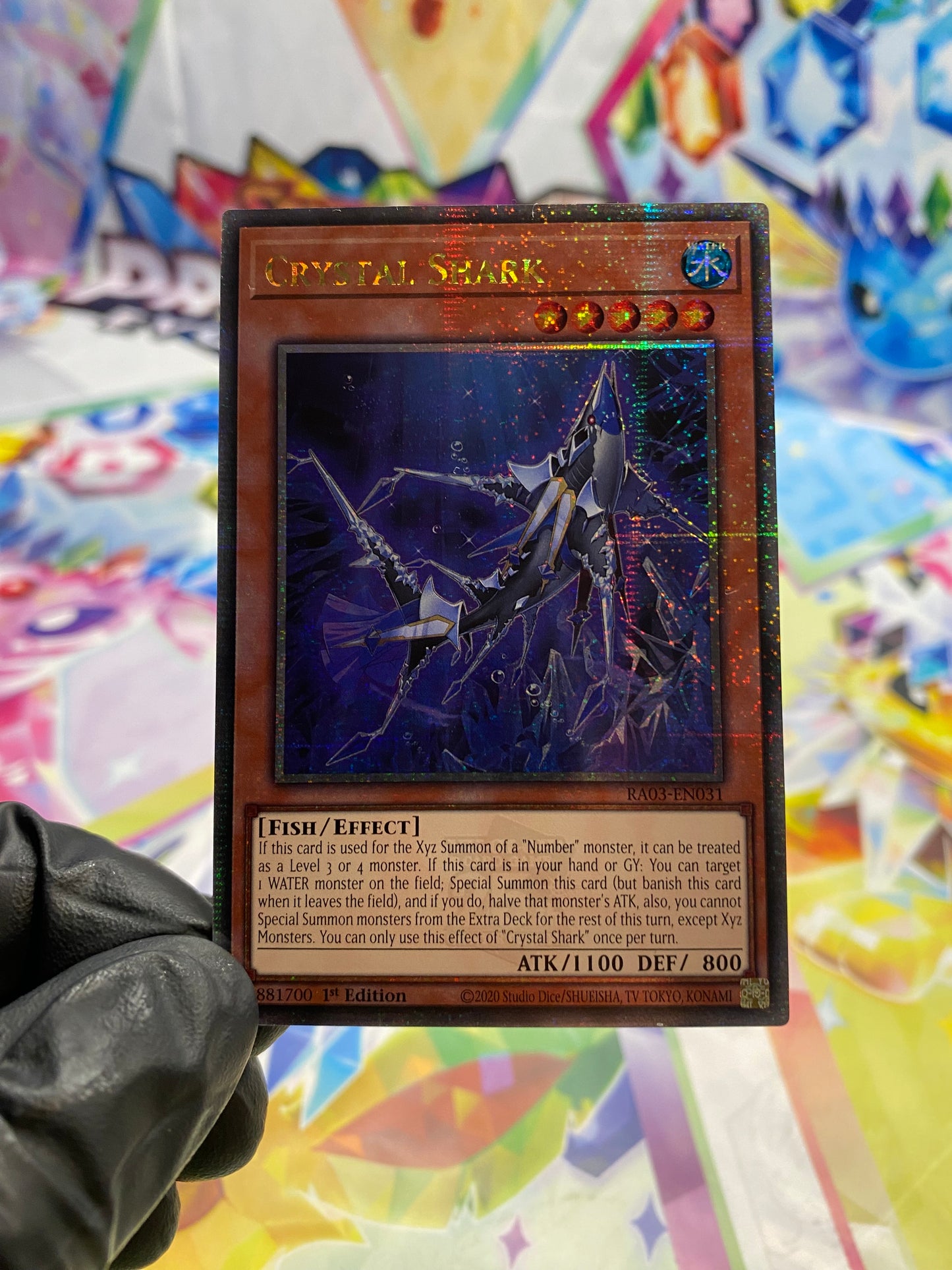 Yu-Gi-Oh! Crystal Shark (RA03-EN031) Quarter Century Secret Rare - NM/M