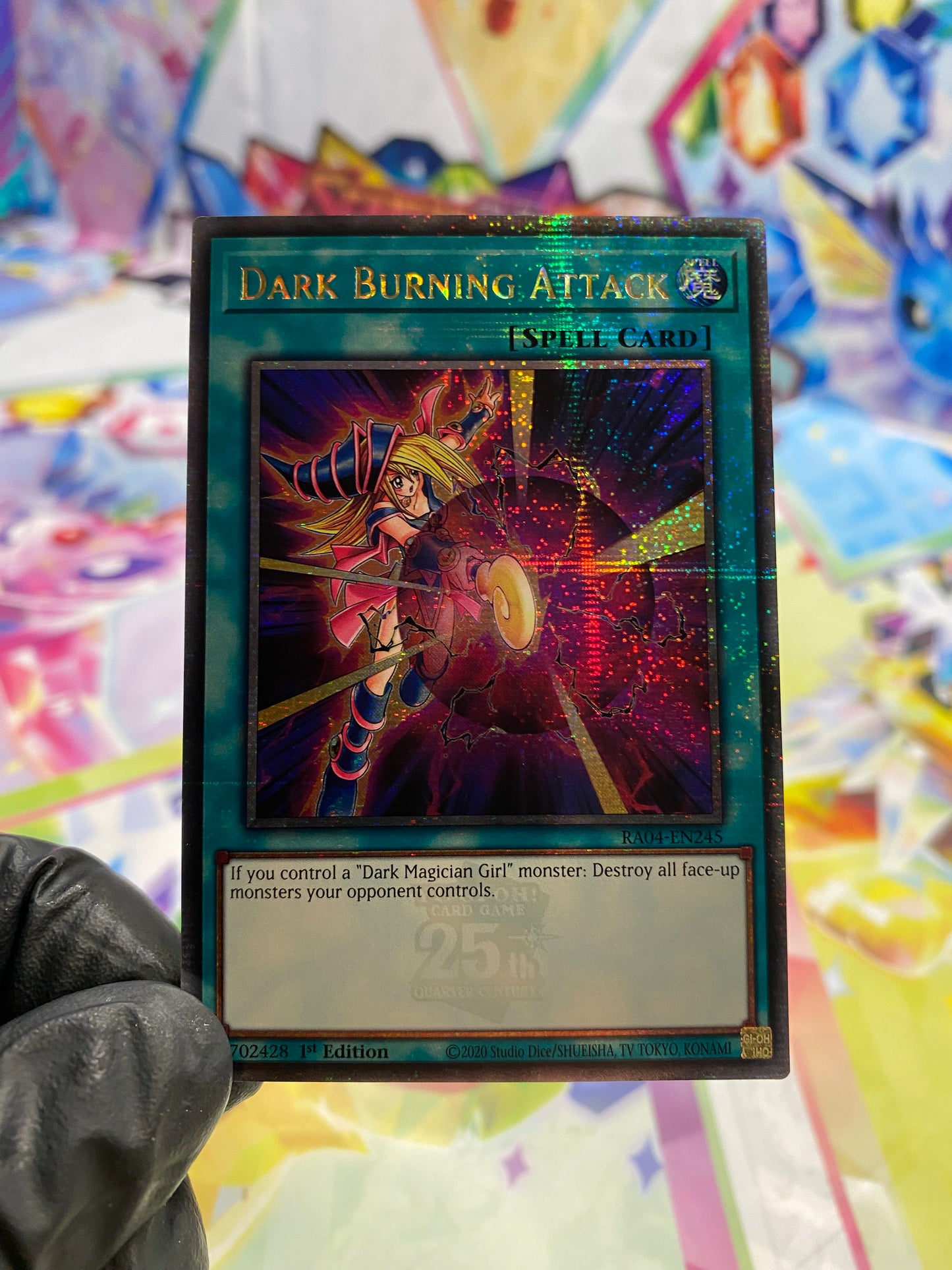 Yu-Gi-Oh! Dark Burning Attack (RA04-EN245) Quarter Century Secret Rare - NM/M