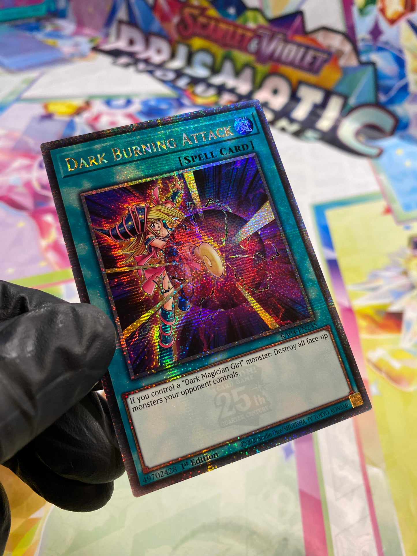Yu-Gi-Oh! Dark Burning Attack (RA04-EN245) Quarter Century Secret Rare - NM/M