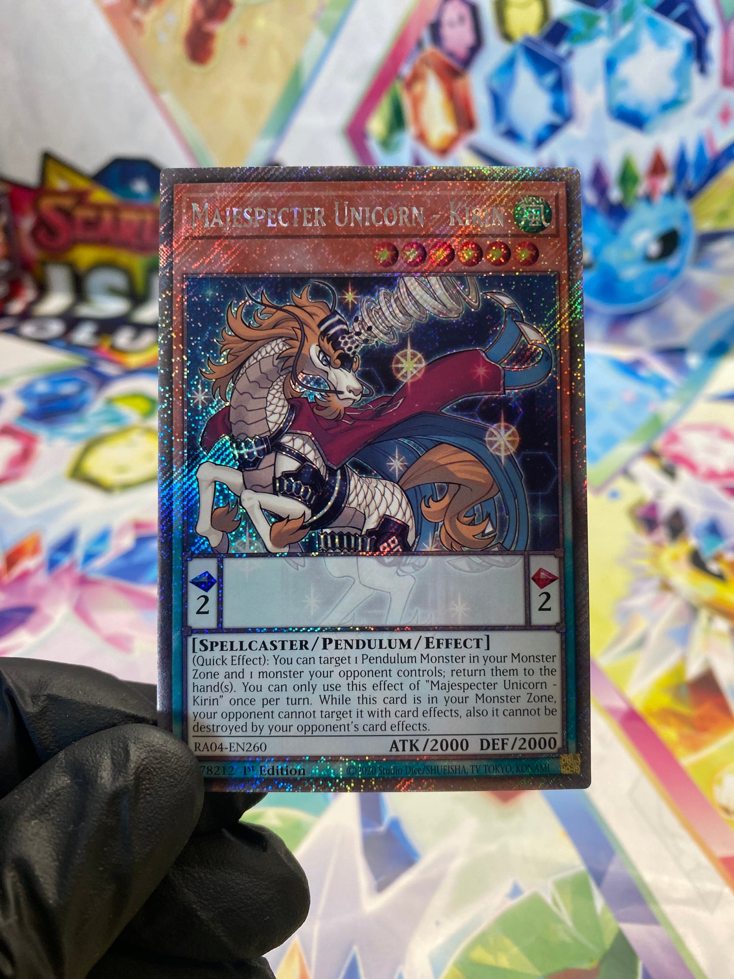 Yu-Gi-Oh! Majespecter Unicorn - Kirin (RA04-EN260) Platinum Secret Rare - NM/M