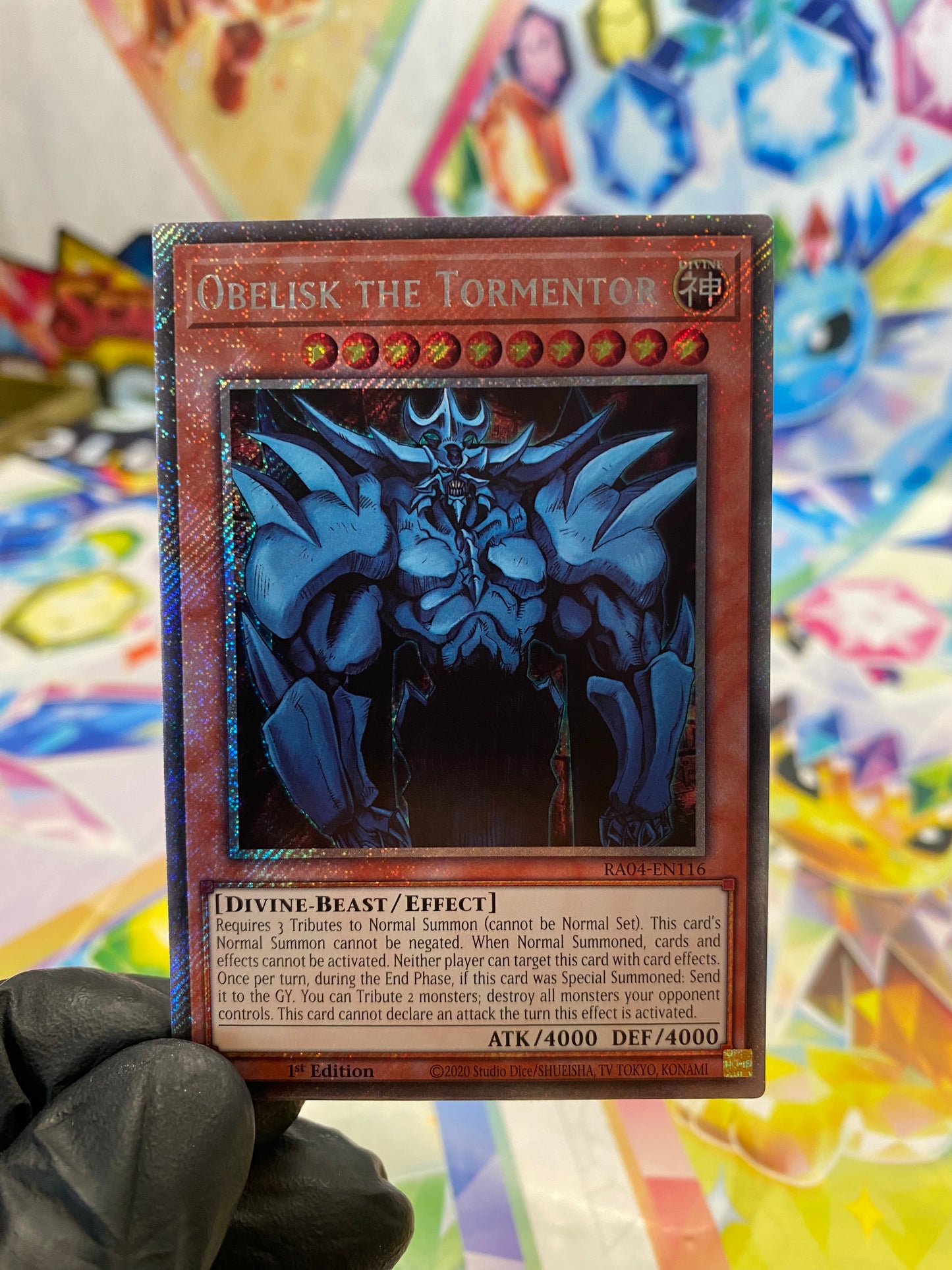 Yu-Gi-Oh! Obelisk The Tormentor (RA04-EN116) Platinum Secret Rare - NM/M