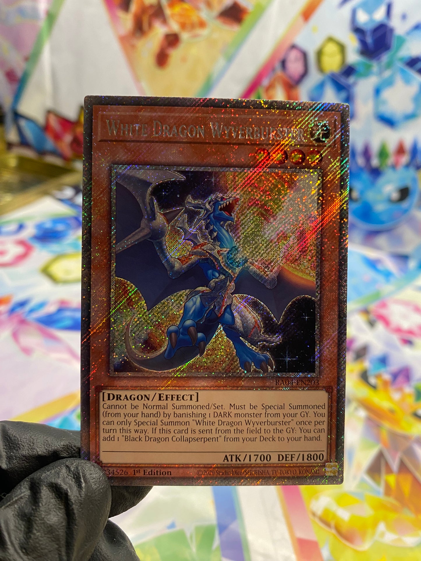 Yu-Gi-Oh! White Dragon Wyverburster (RA04-EN203) Platinum Secret Rare - NM/M