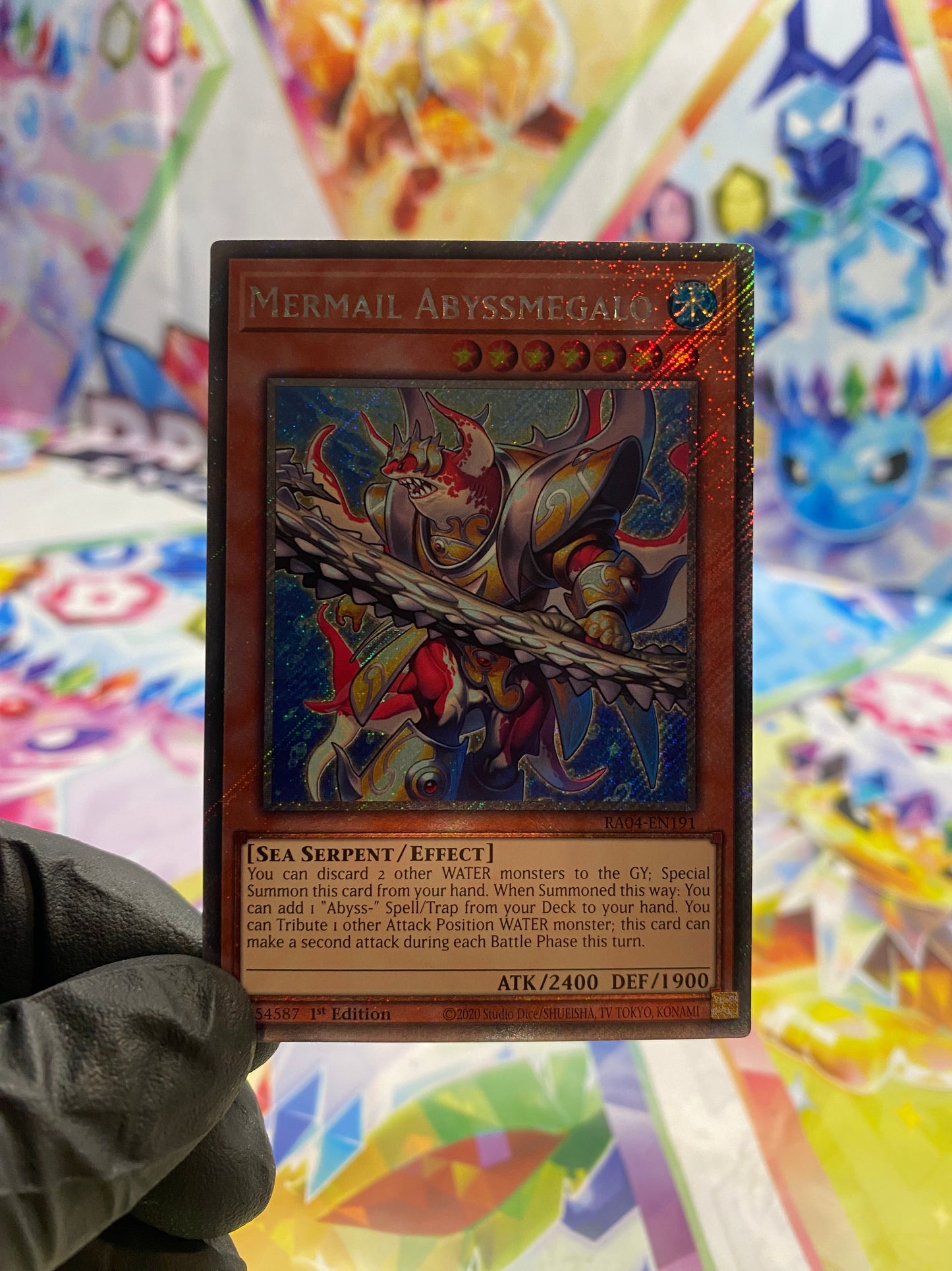 Yu-Gi-Oh! Mermail Abyssmegalo (RA04-EN191) Platinum Secret Rare - NM/M
