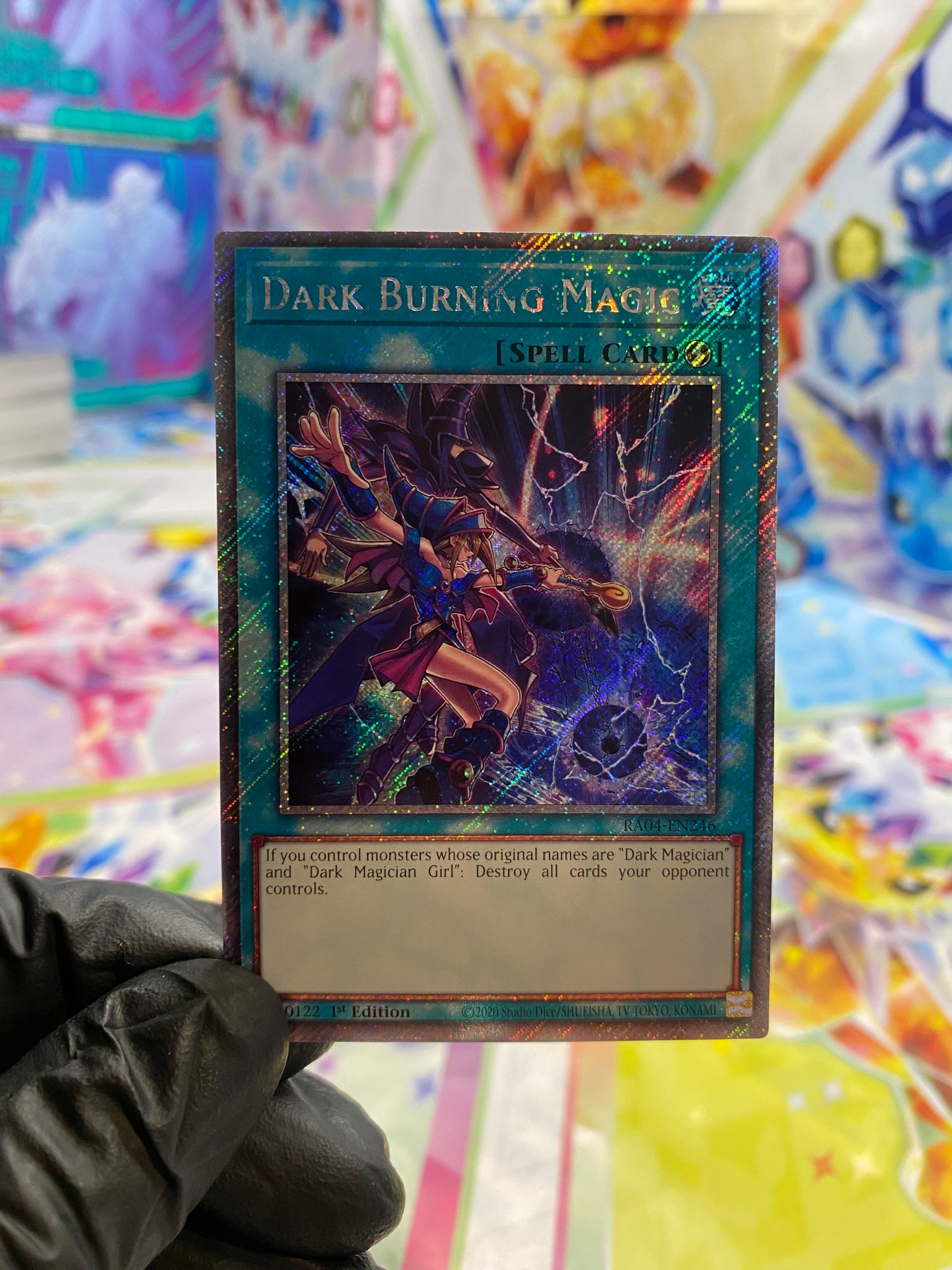 Yu-Gi-Oh! Dark Burning Magic (RA04-EN246) Platinum Secret Rare - NM/M