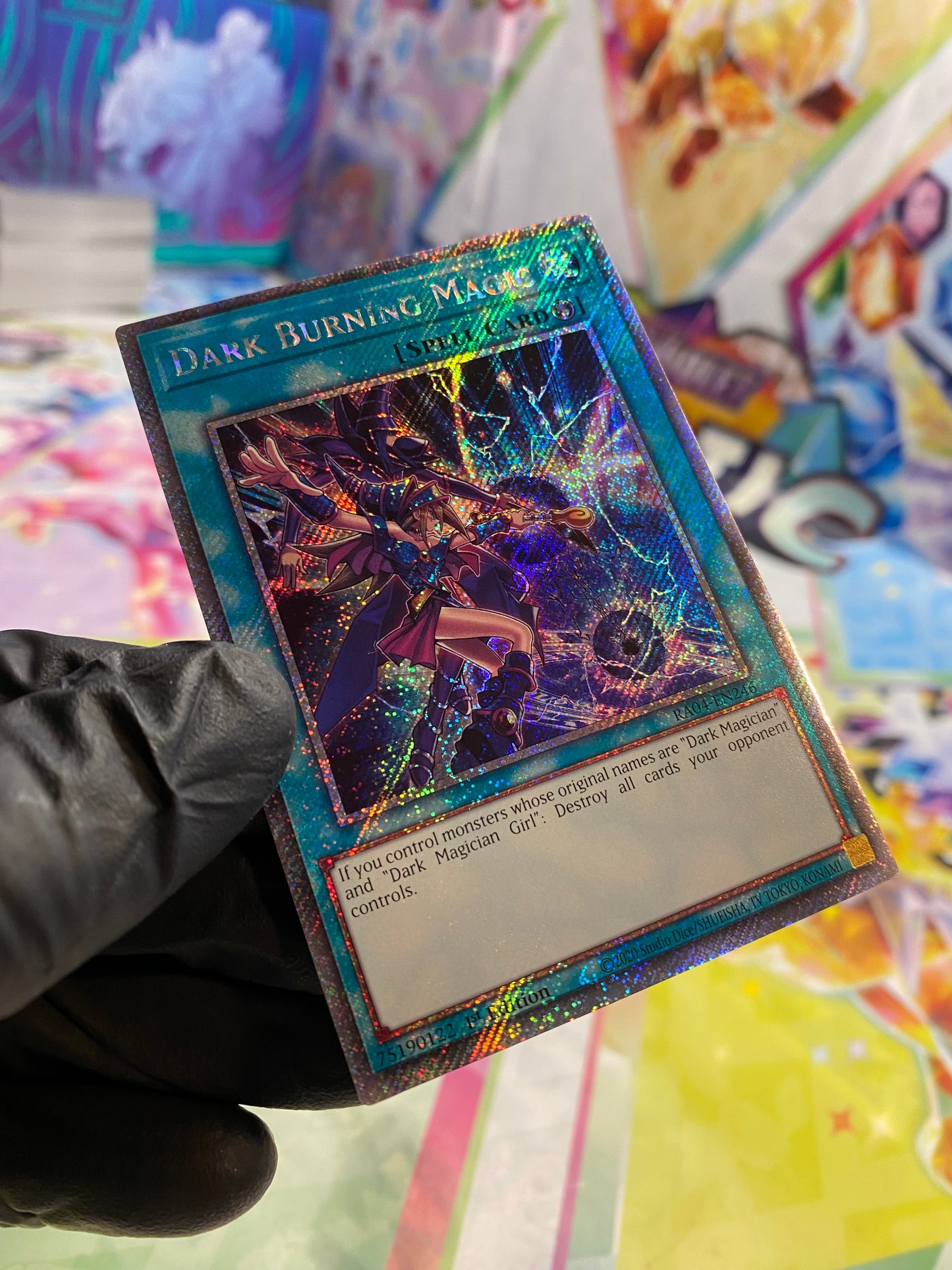 Yu-Gi-Oh! Dark Burning Magic (RA04-EN246) Platinum Secret Rare - NM/M