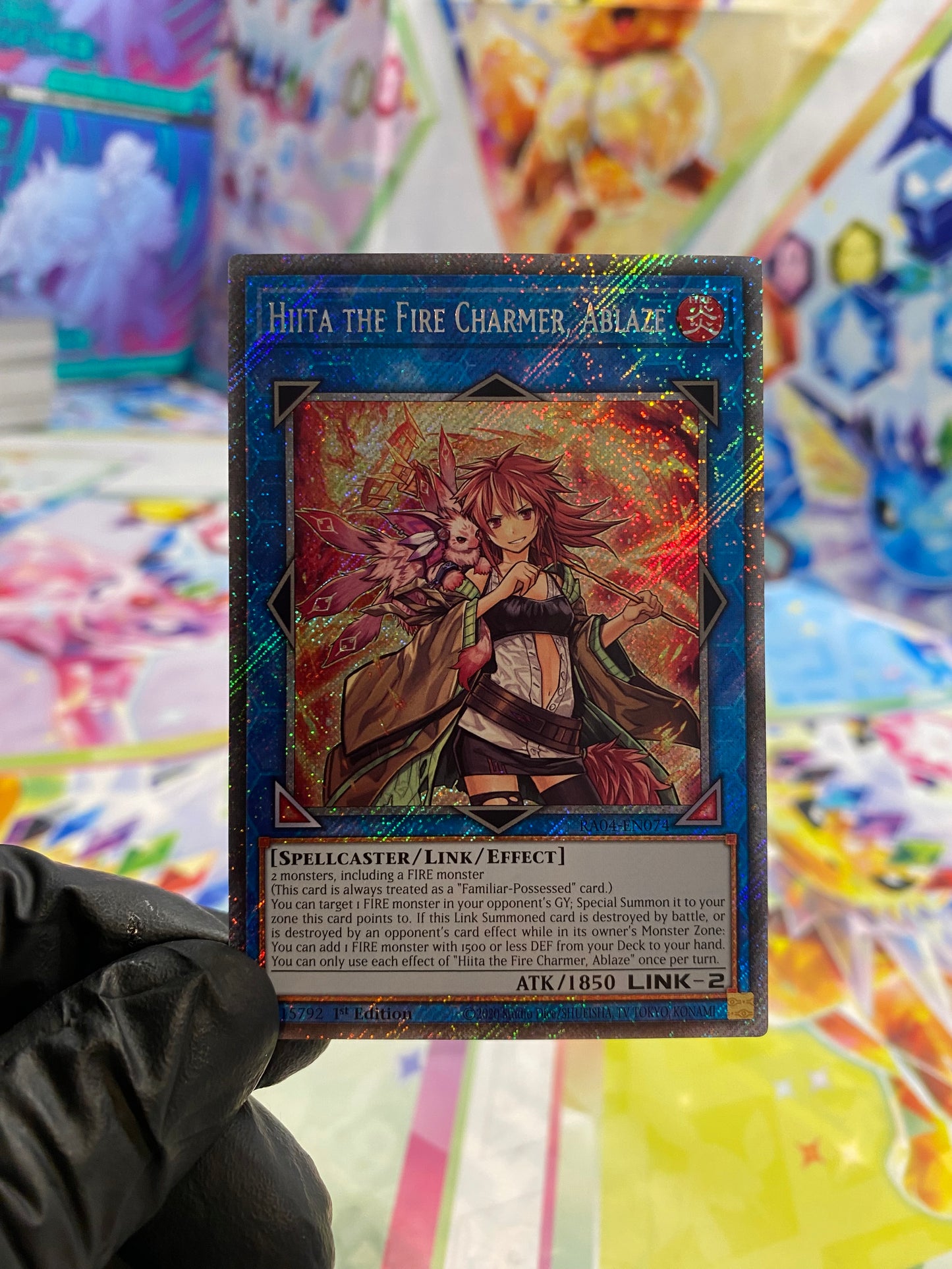 Yu-Gi-Oh! Hiita The Fire Charmer Ablaze (RA04-EN074) Platinum Secret Rare - NM/M