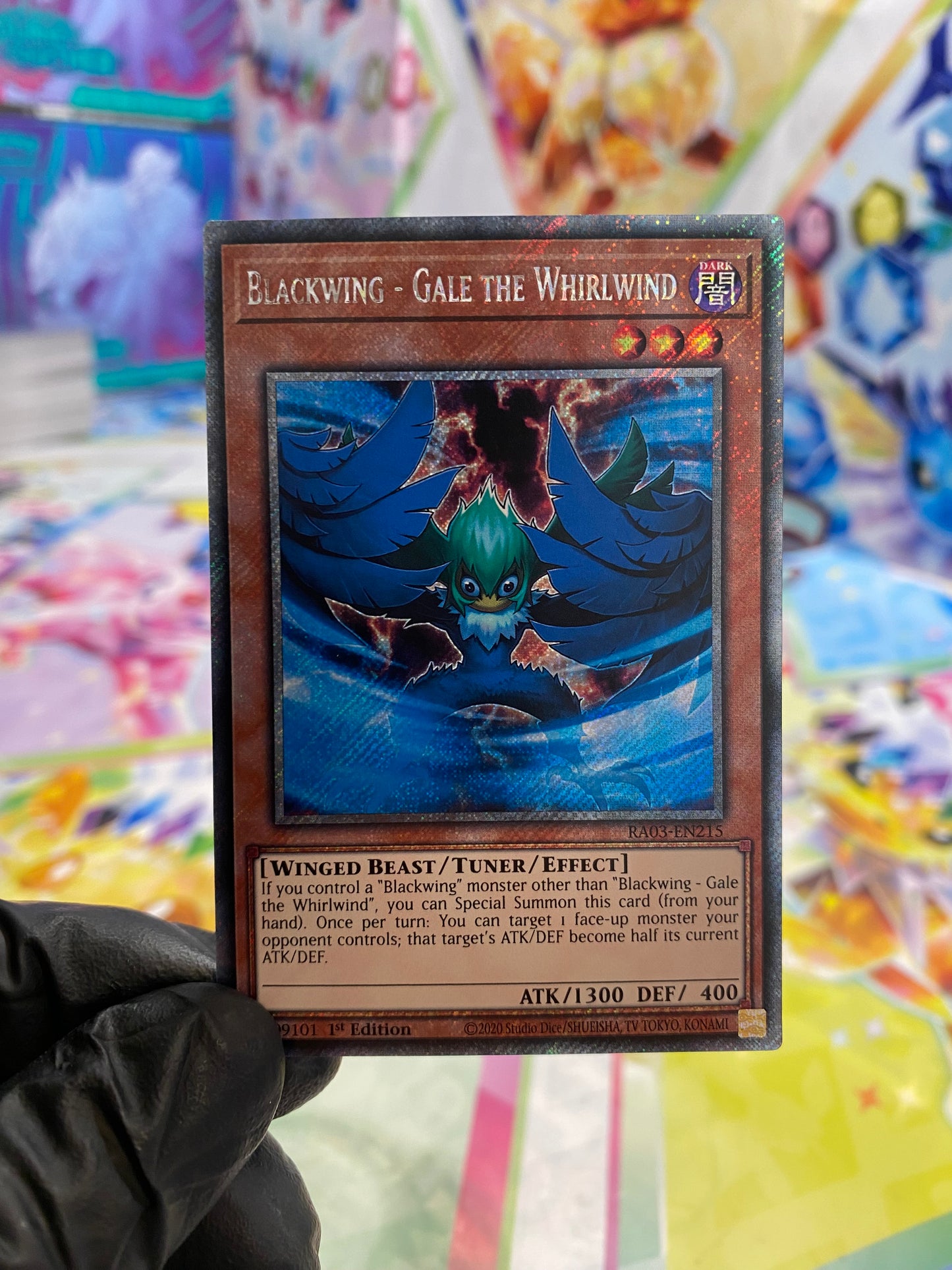 Yu-Gi-Oh! Blackwing - Gale The Whirlwind (RA03-EN215) Platinum Secret Rare - NM/M