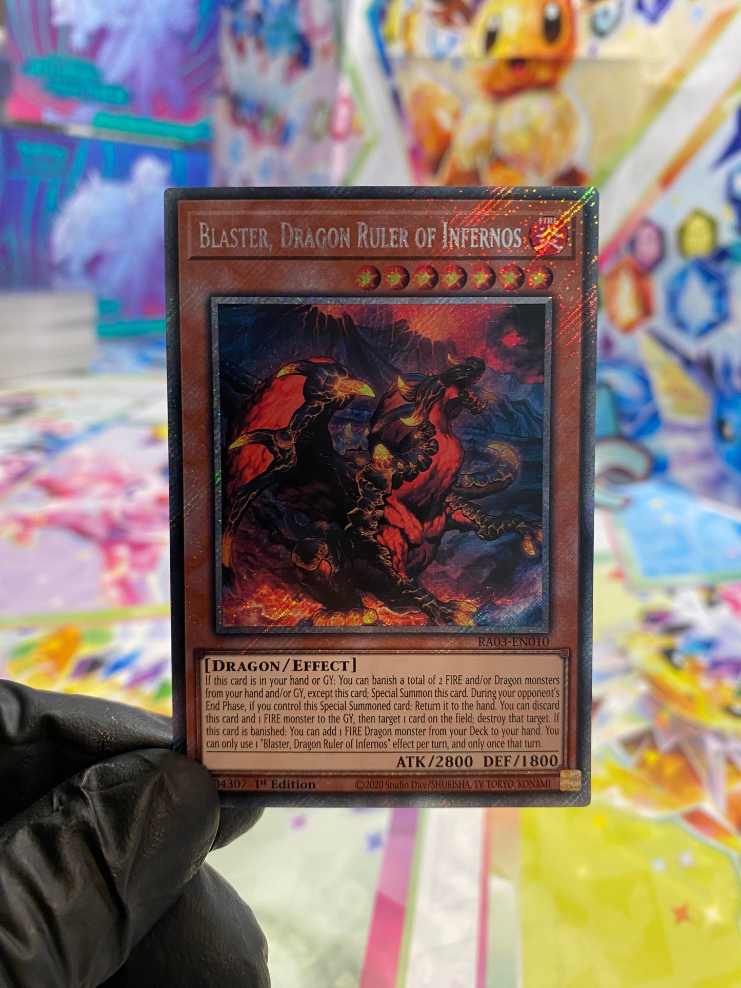 Yu-Gi-Oh! Blaster, Dragon Ruler of Infernos (RA03-EN010) Platinum Secret Rare - NM/M