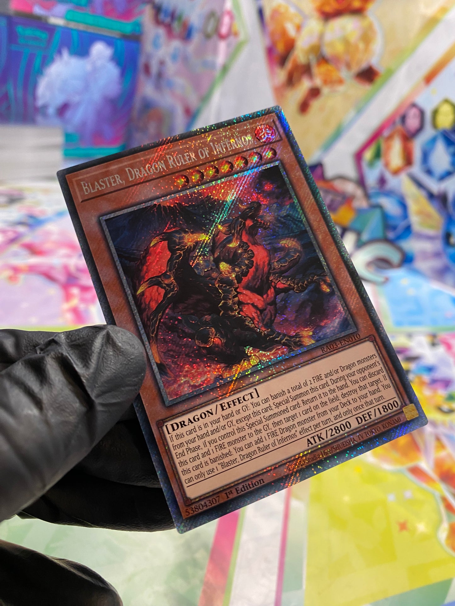 Yu-Gi-Oh! Blaster, Dragon Ruler of Infernos (RA03-EN010) Platinum Secret Rare - NM/M