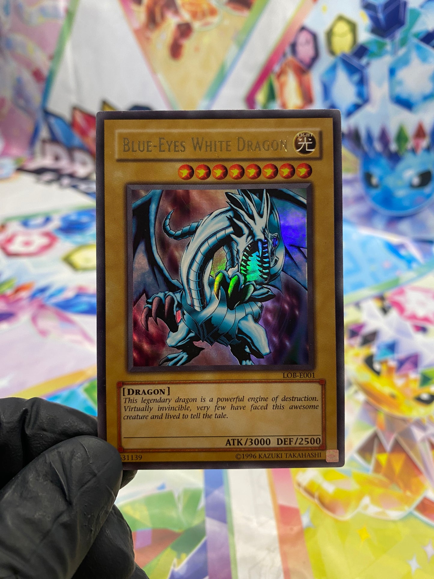 Yu-Gi-Oh! Blue-Eyes White Dragon (LOB-E001) - GOOD