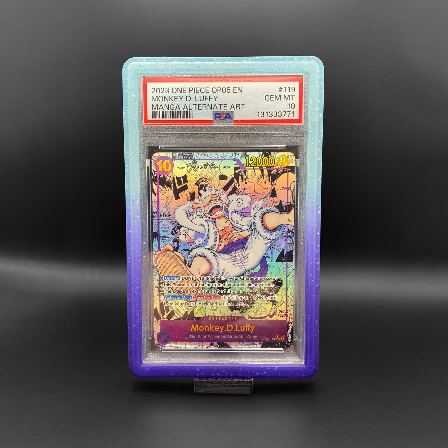 PSA 10 / Monkey.D.Luffy Alternate Art Manga #OP05-119