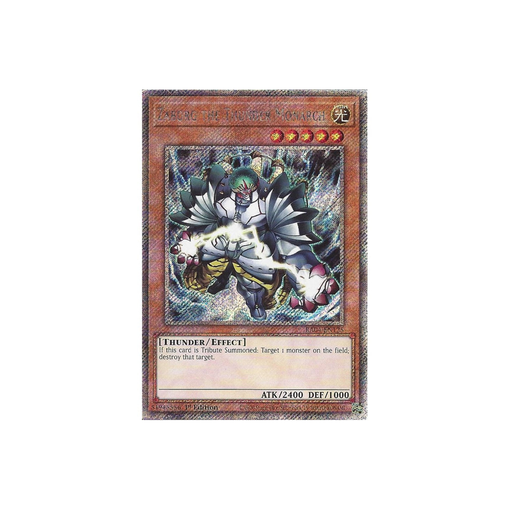 Yu-Gi-Oh! Zaborg The Thunder Monarch (RA04-EN125) Platinum Secret Rare - NM/M