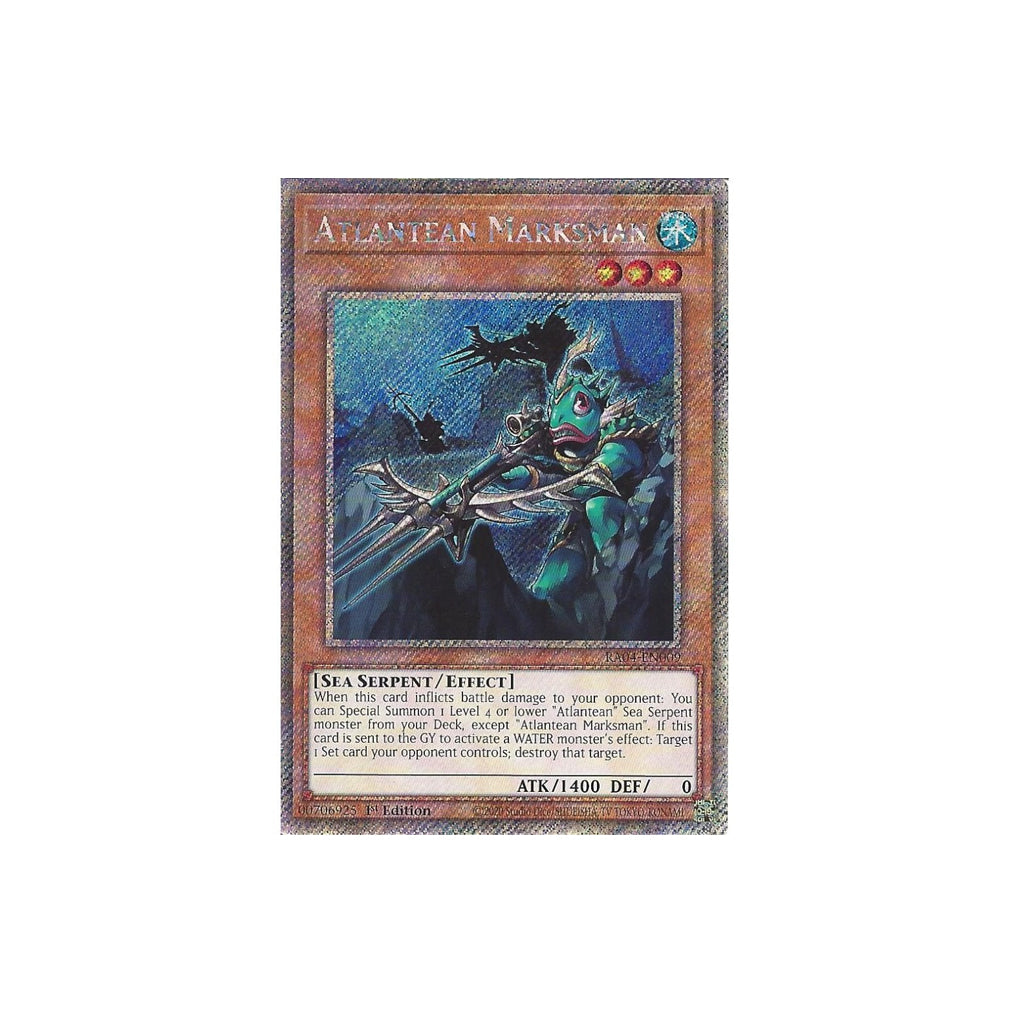 Yu-Gi-Oh! Atlantean Marksman (RA04-EN009) Platinum Secret Rare - NM/M