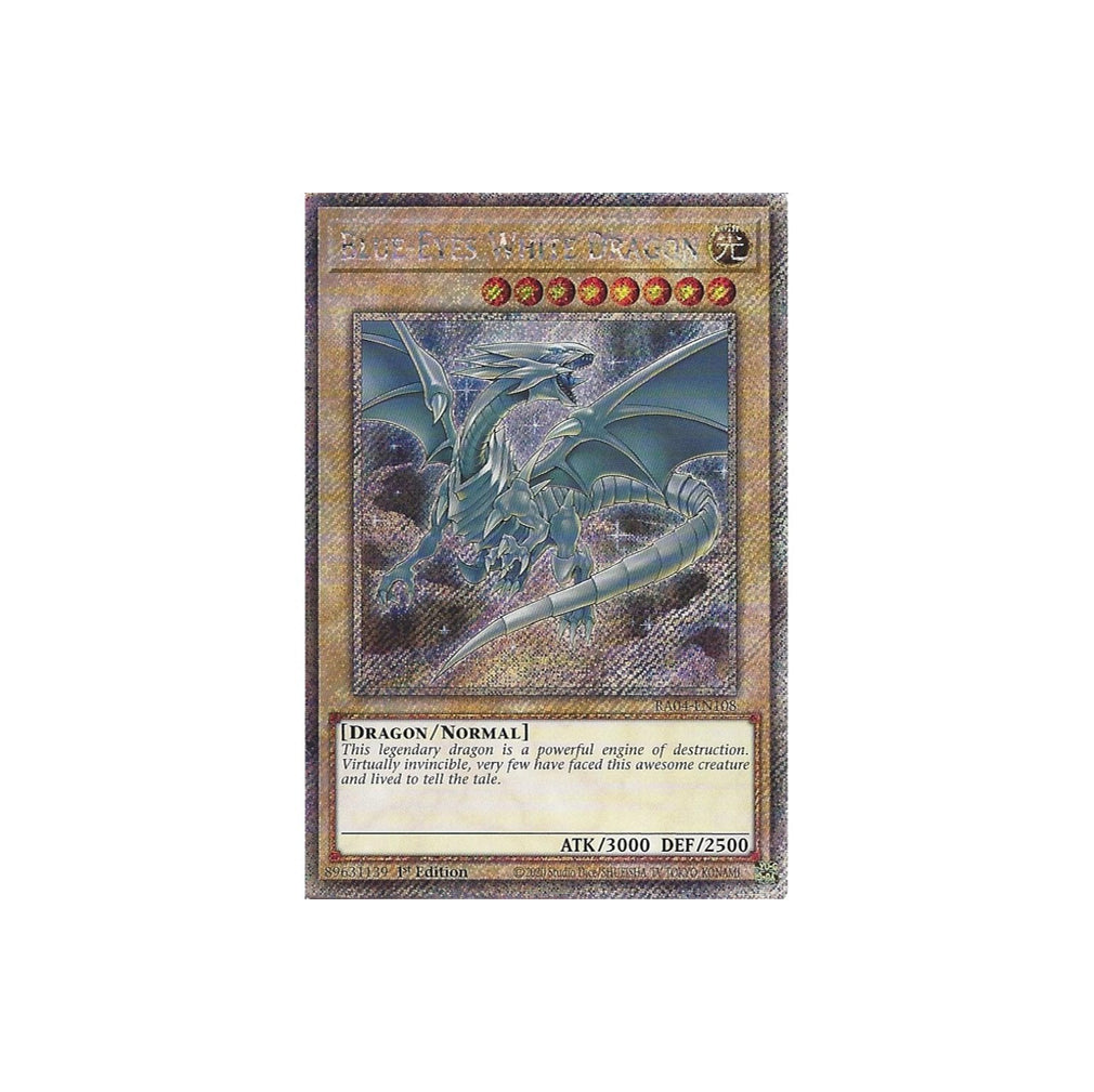 Yu-Gi-Oh! Blue-Eyes White Dragon (RA04-EN108) Platinum Secret Rare - NM/M