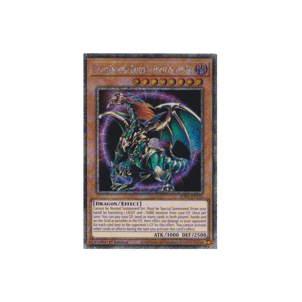 Yu-Gi-Oh! Chaos Emperor Dragon - Envoy of the End (RA03-EN133) Platinum Secret Rare - NM/M