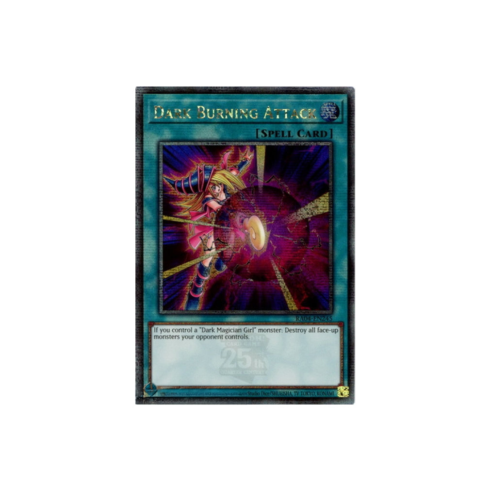 Yu-Gi-Oh! Dark Burning Attack (RA04-EN245) Quarter Century Secret Rare - NM/M