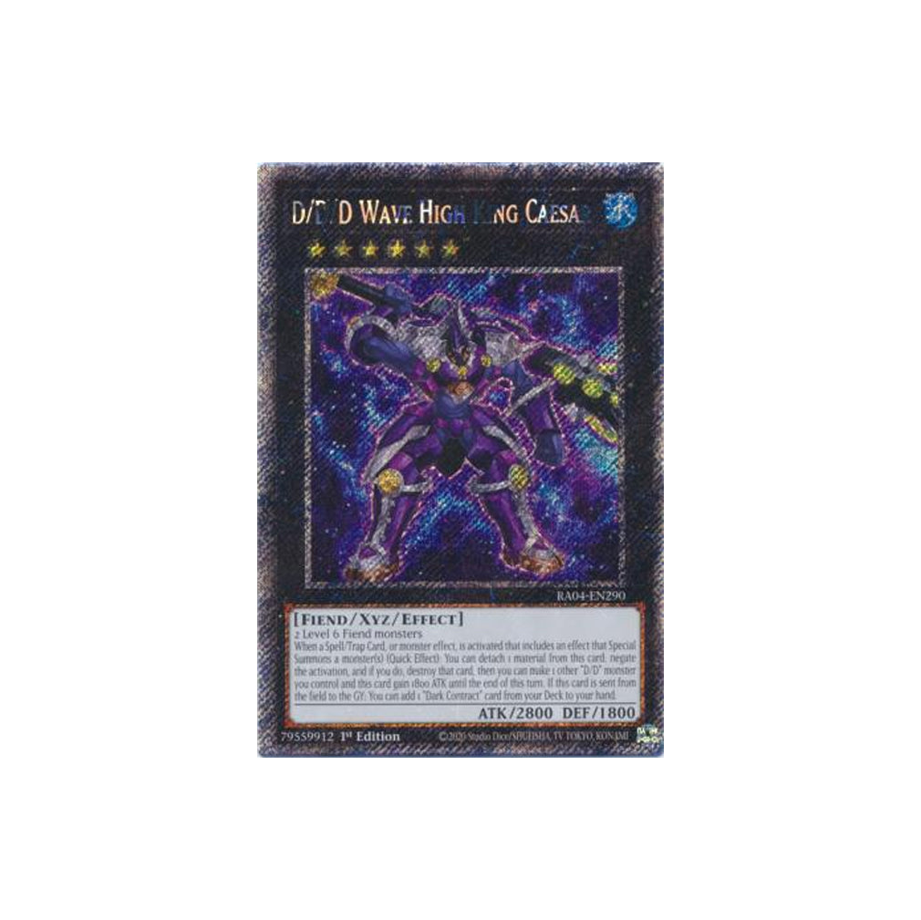 Yu-Gi-Oh! D/D/D Wave High King Caesar (RA04-EN290) Platinum Secret Rare - NM/M