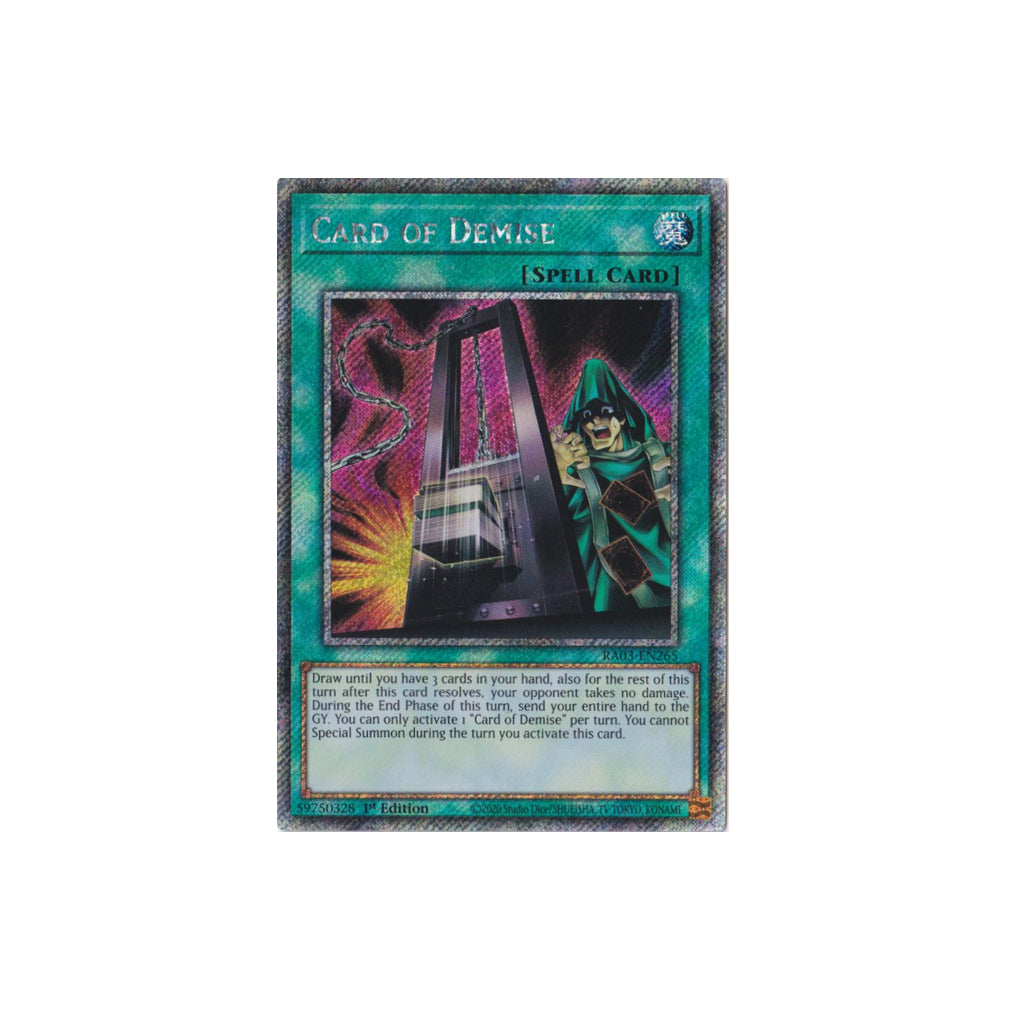Yu-Gi-Oh! Card Of Demise (RA03-EN265) Platinum Secret Rare - NM/M
